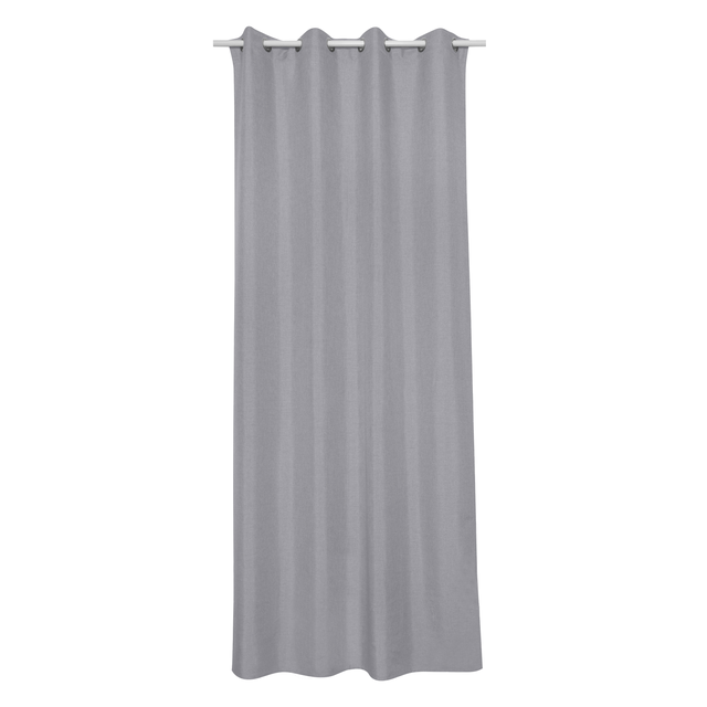 Zasłona Looks szara 140 x 280 cm na przelotkach Inspire