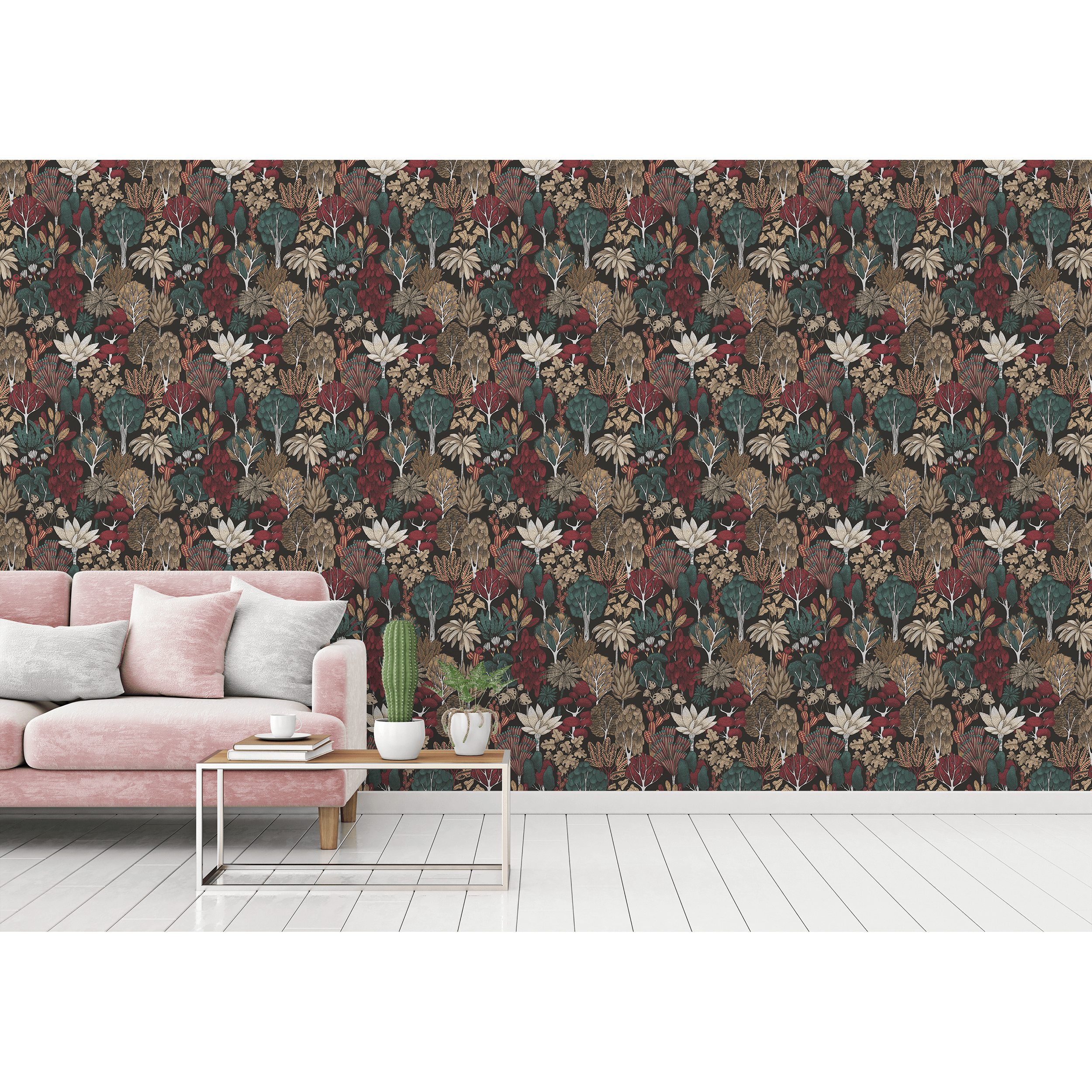 Tapeta Floral Impression 377576 brązowo-zielona winylowa na flizelinie
