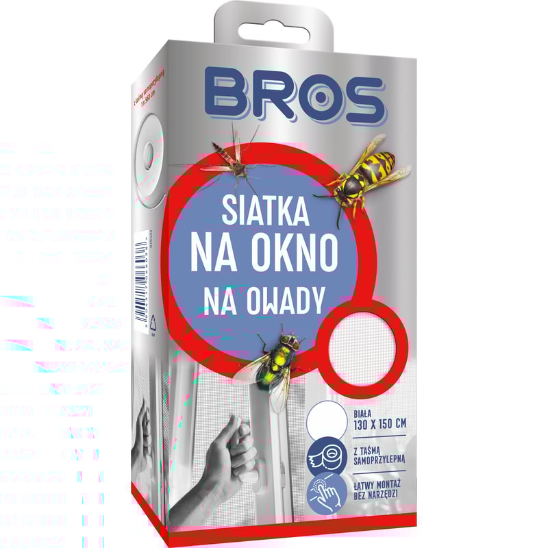 Moskitiera na okno 130x150 cm Biała Bros