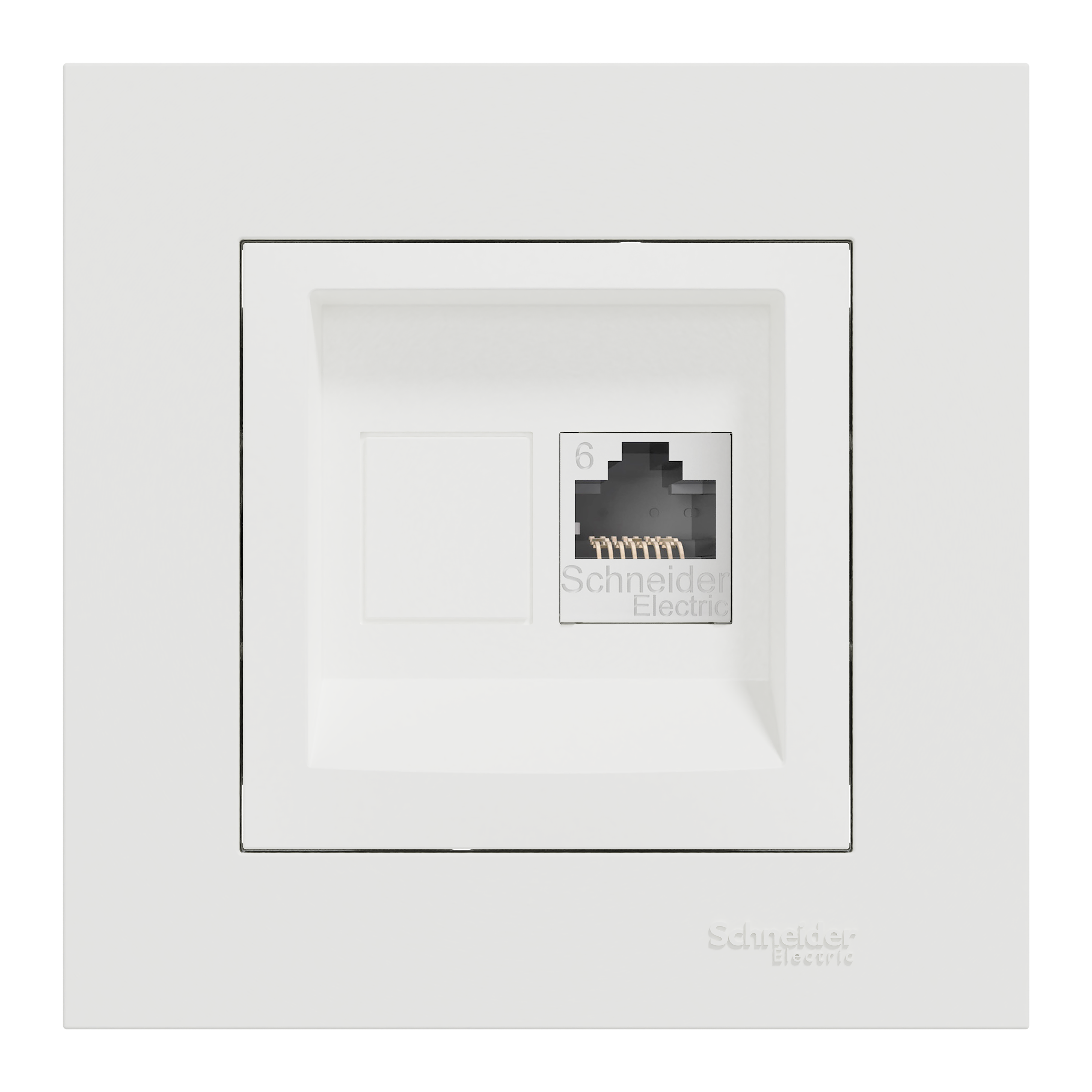 Gniazdo komputerowe RJ45 MILUZ ED biały SCHNEIDER ELECTRIC