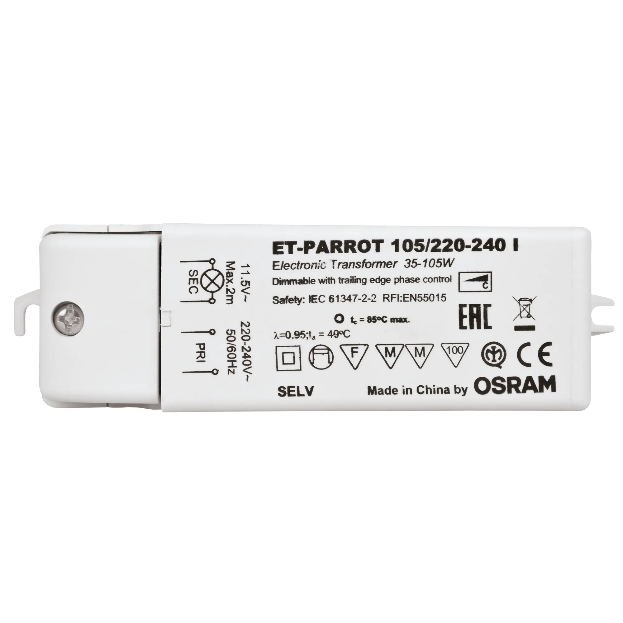 Transformator elektroniczny ET PARROT 105 W