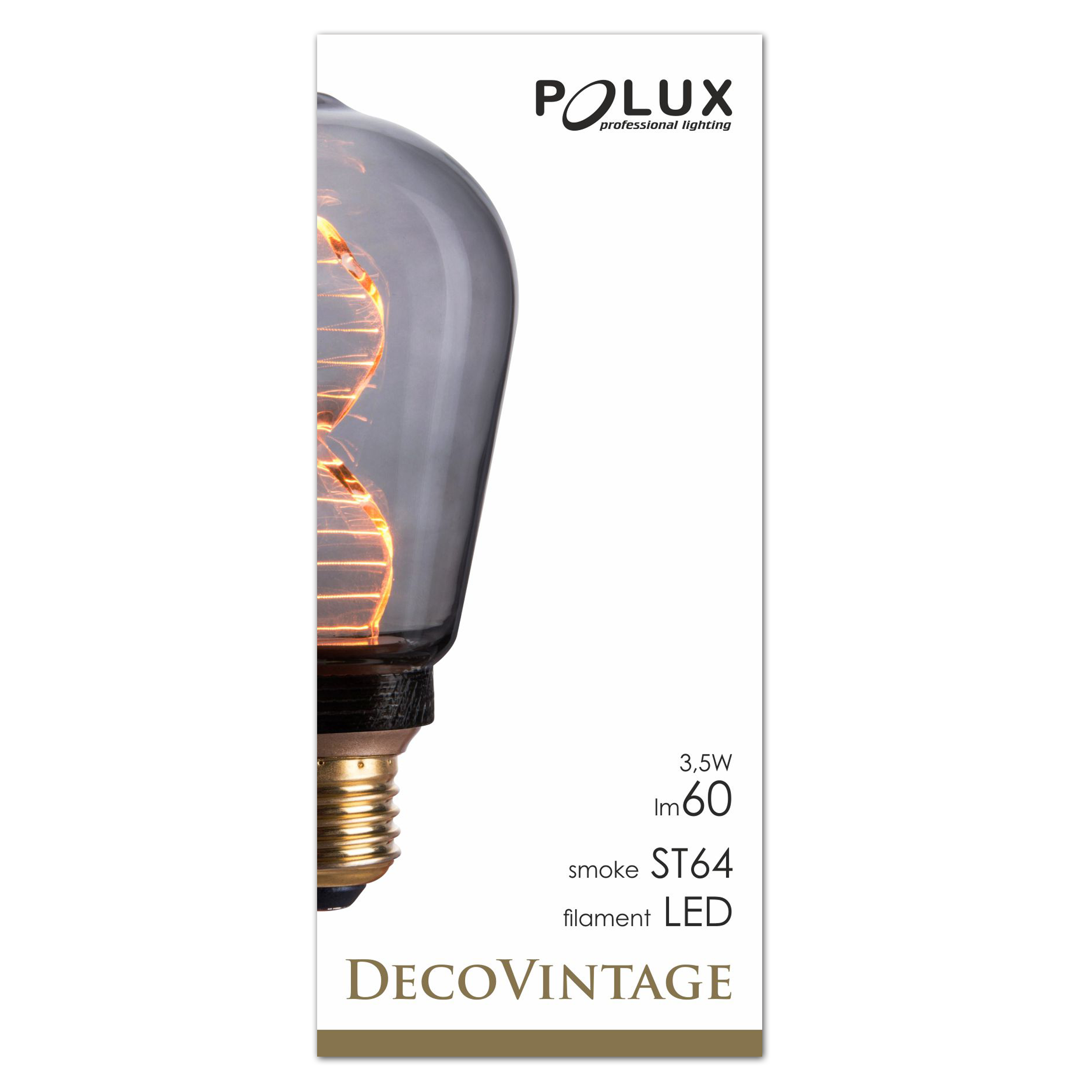Żarówka dekoracyjna LED E27 3.5 W 60 lm czarna Polux - 5