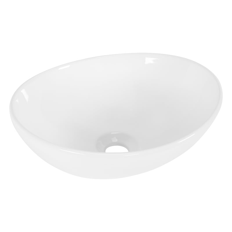 Umywalka ceramiczna nablatowa Diana biala 40.5 x 33 Basaro