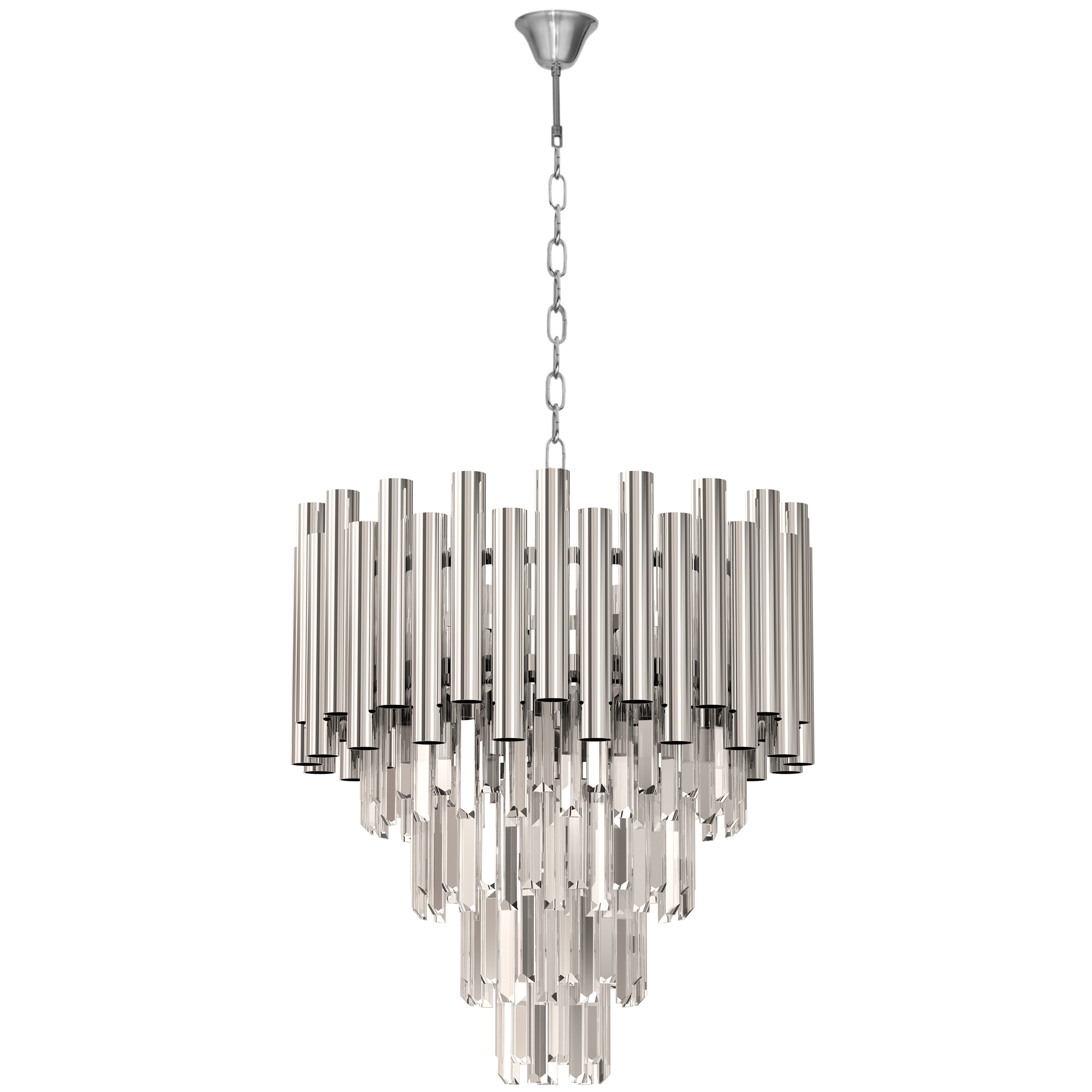 Żyrandol Madison srebrny 9 x E14 Eko-Light