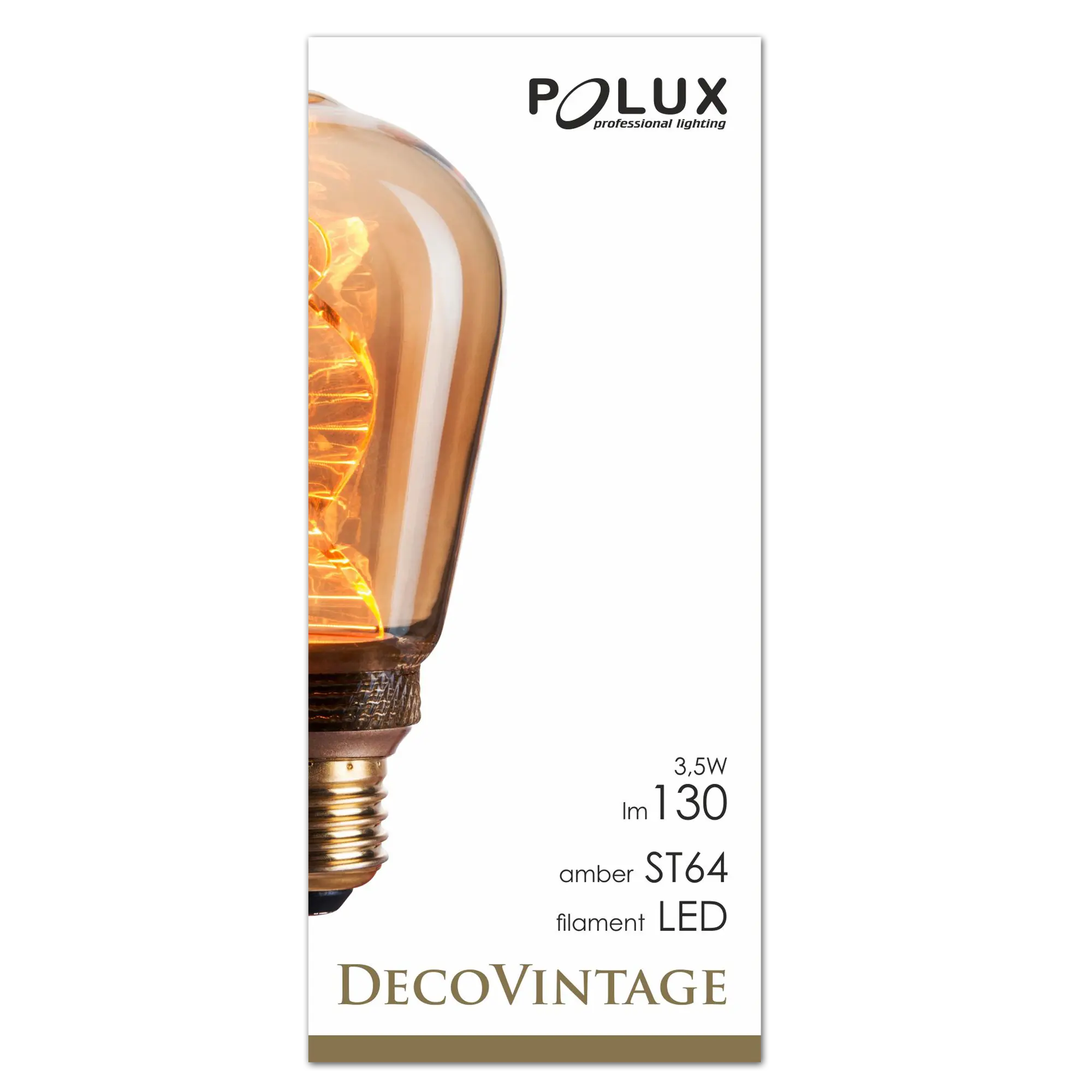 Żarówka dekoracyjna LED E27 3.5 W 130 lm bursztynowa Polux - 4