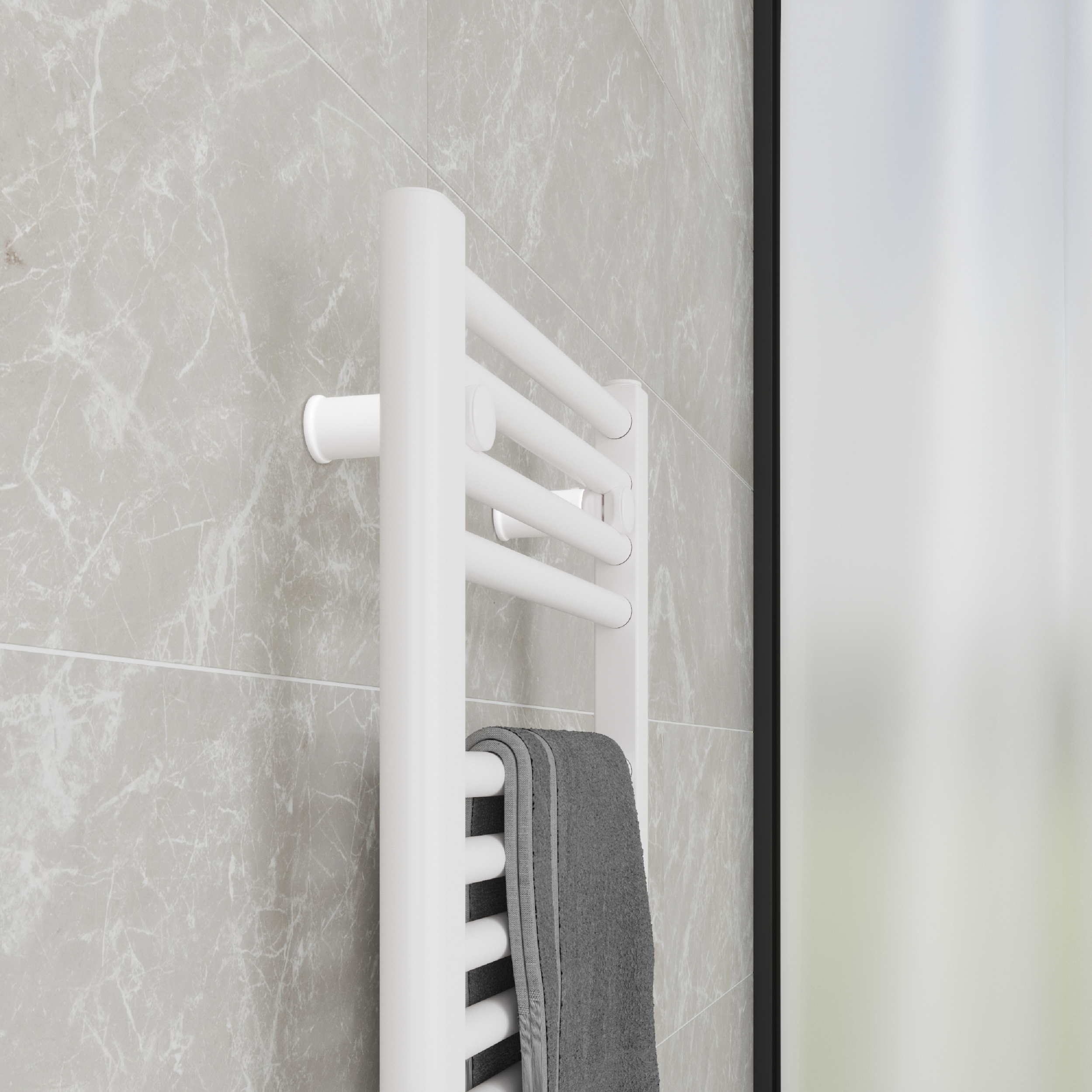 Grzejnik elektryczny 69x40 cm Biały 250W EQUATION - 4