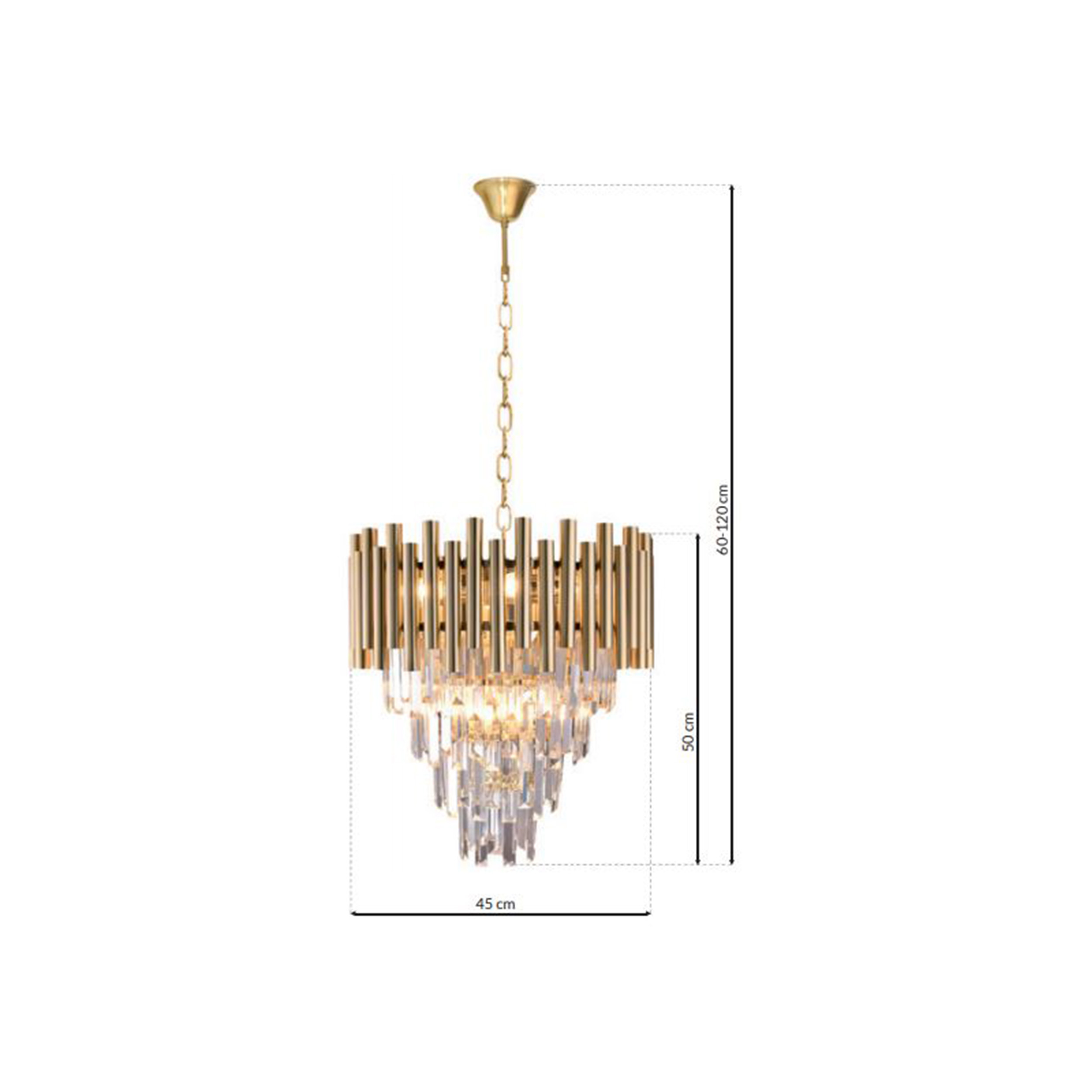 Żyrandol Madison złoty 9 x E14 Eko-Light - 5