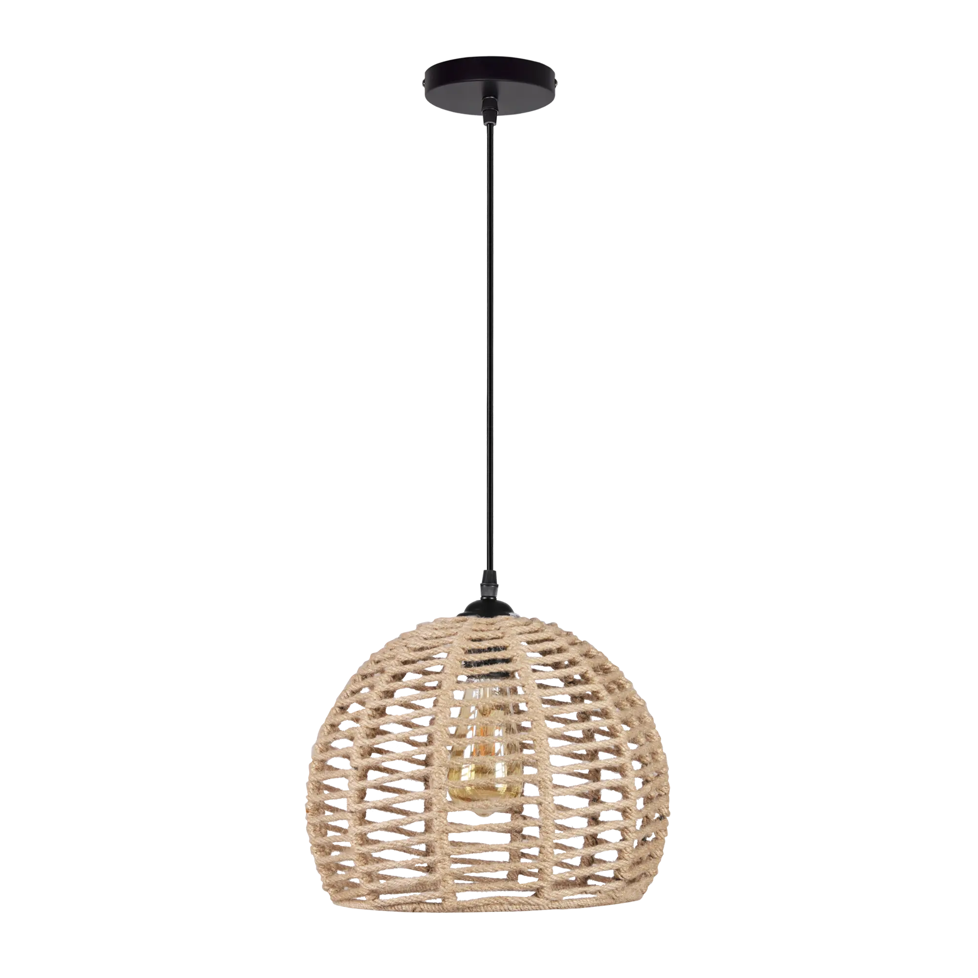 Lampa wisząca Otis beżowa E27 Polux