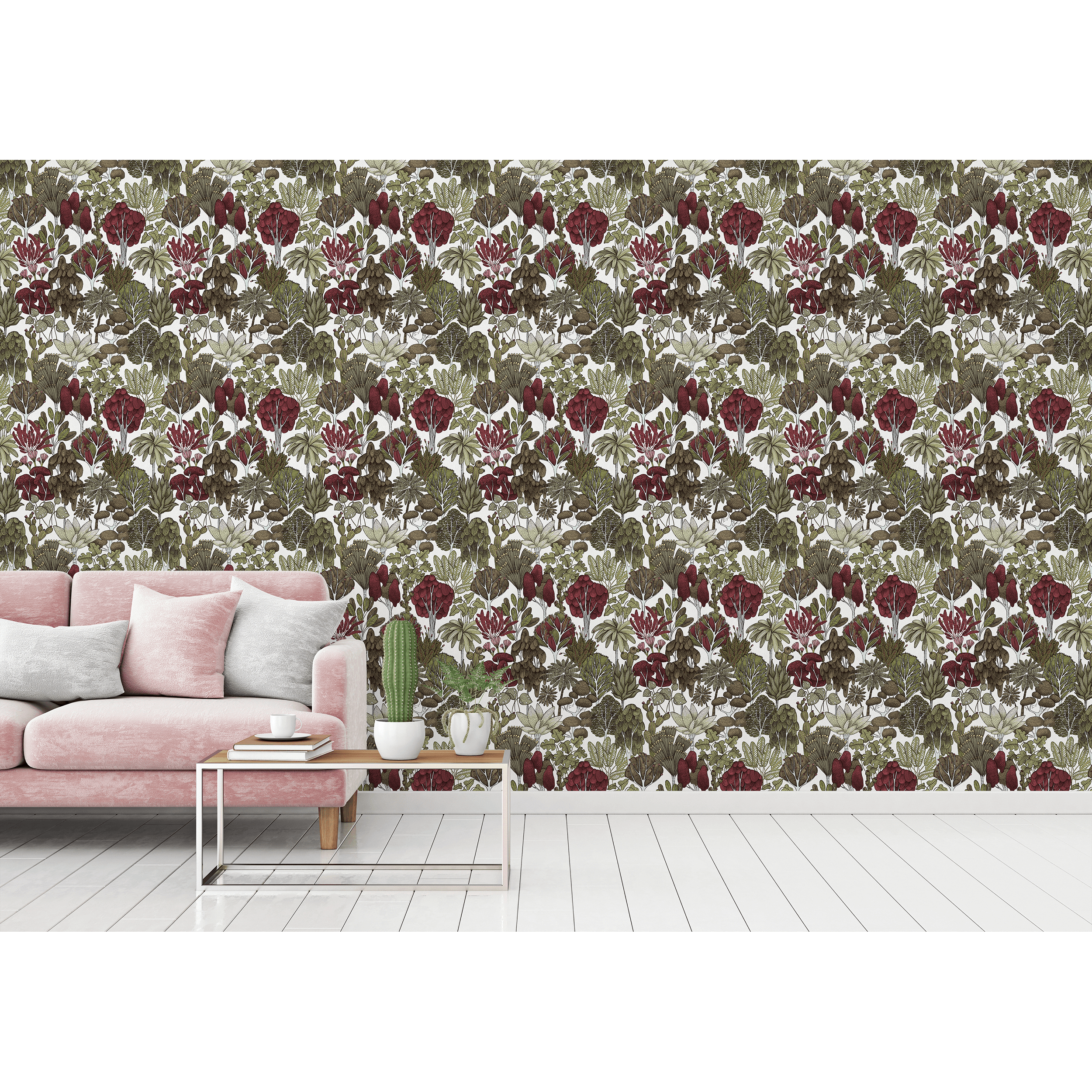Tapeta Floral Impression 377572 zielona winylowa na flizelinie