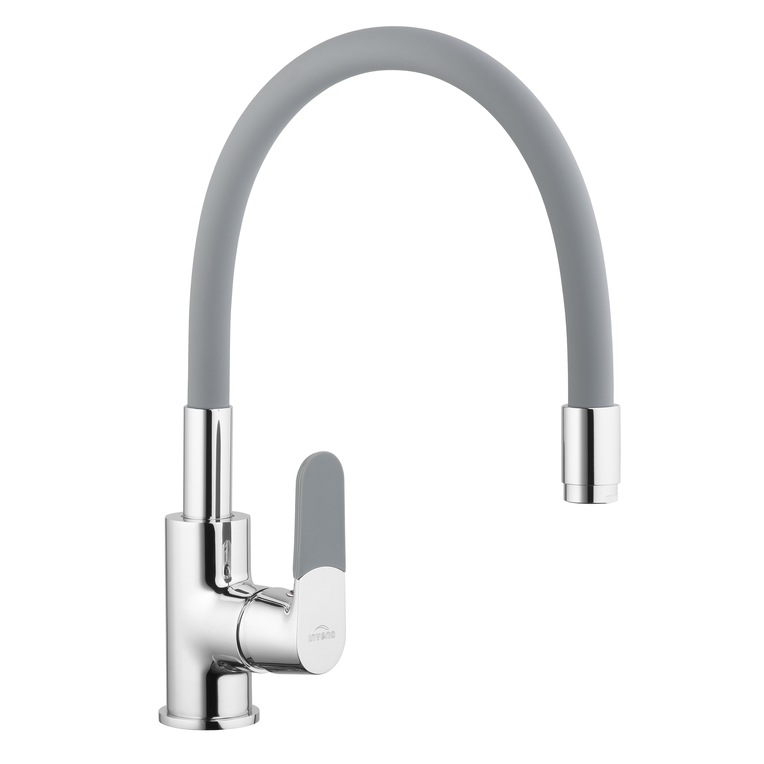 Bateria kuchenna z elastyczną wylewką U 40 cm Magic Szara Invena