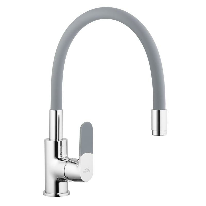 Bateria kuchenna z elastyczną wylewką U 40 cm Magic Szara Invena