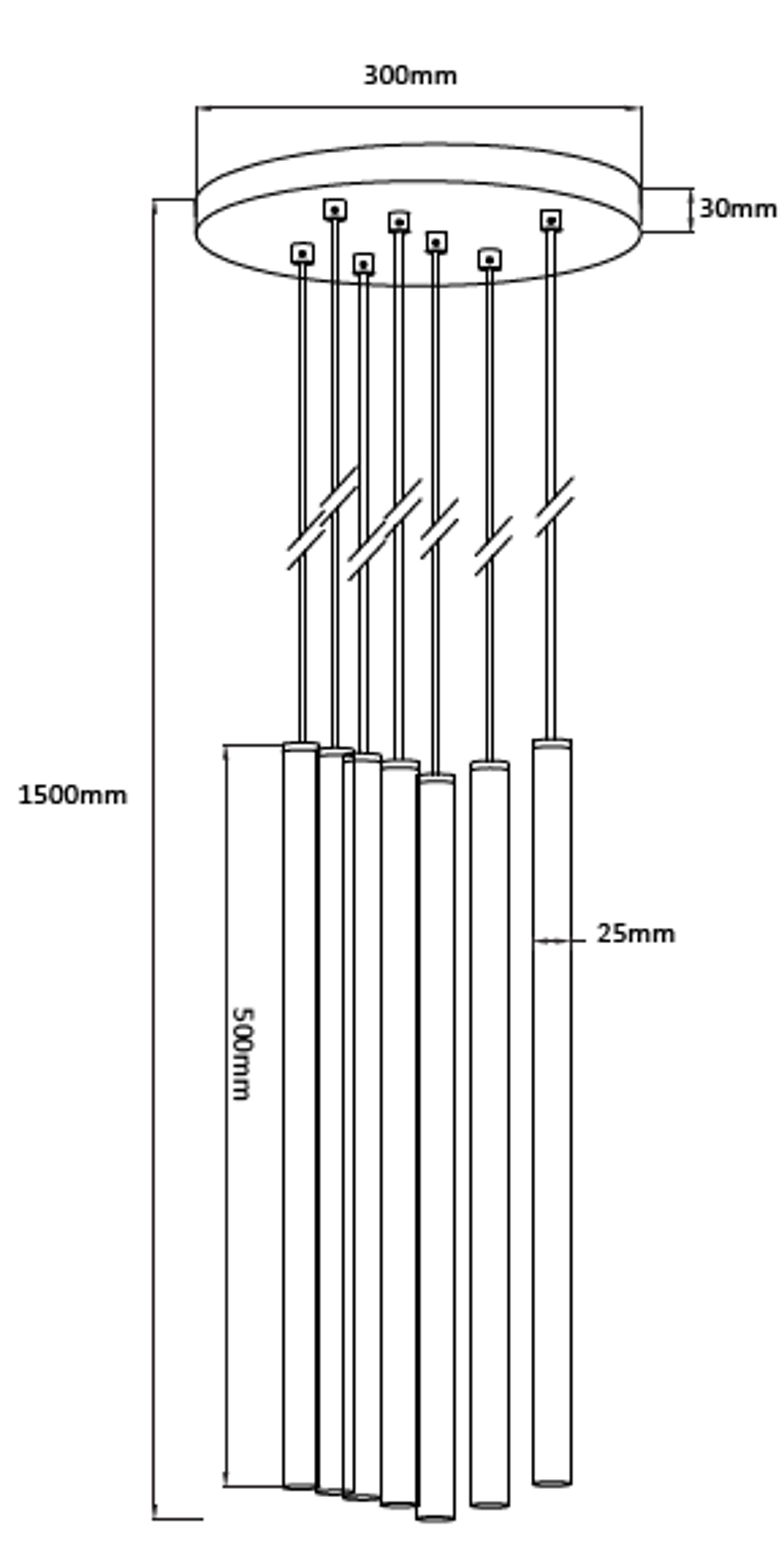 Lampa wisząca Lungo złota 7 x G9 Light Prestige - 4