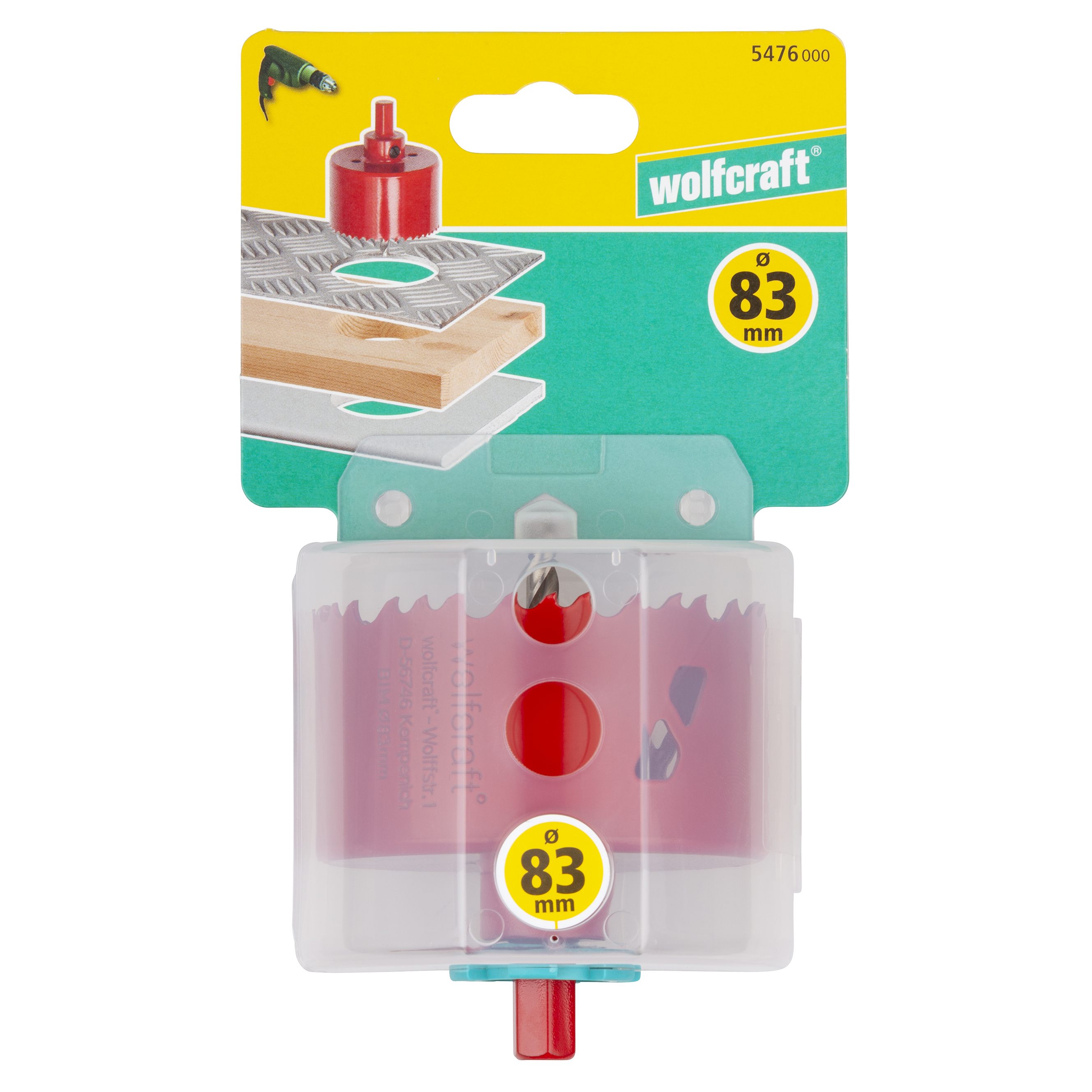 Otwornica Bi-Metal 83 mm plus wiertło HSS 5476000 Wolfcraft - 3