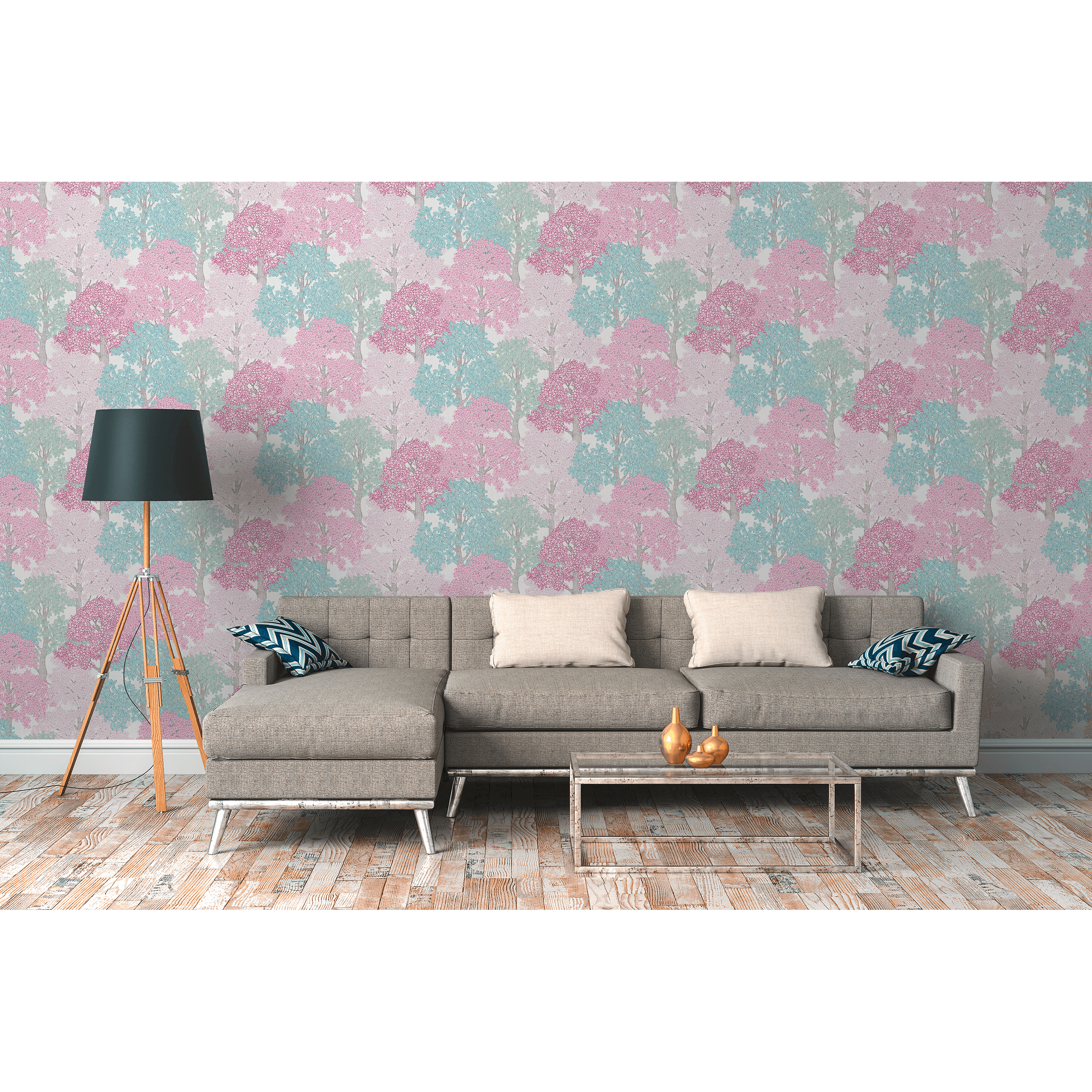 Tapeta Floral Impression 377535 różowa winylowa na flizelinie