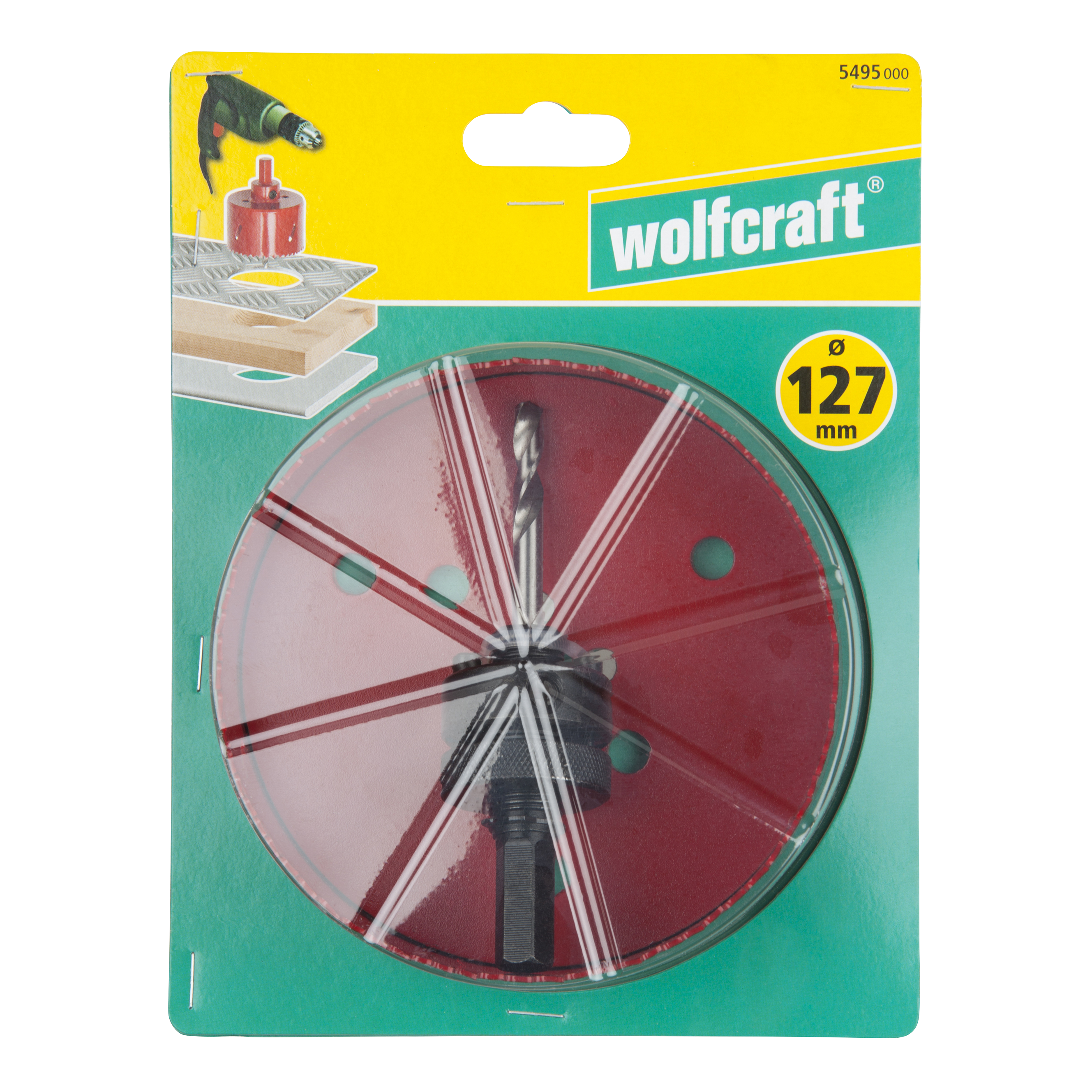 Otwornica Bi-Metal 127 mm plus wiertło HSS 5495000 Wolfcraft - 3