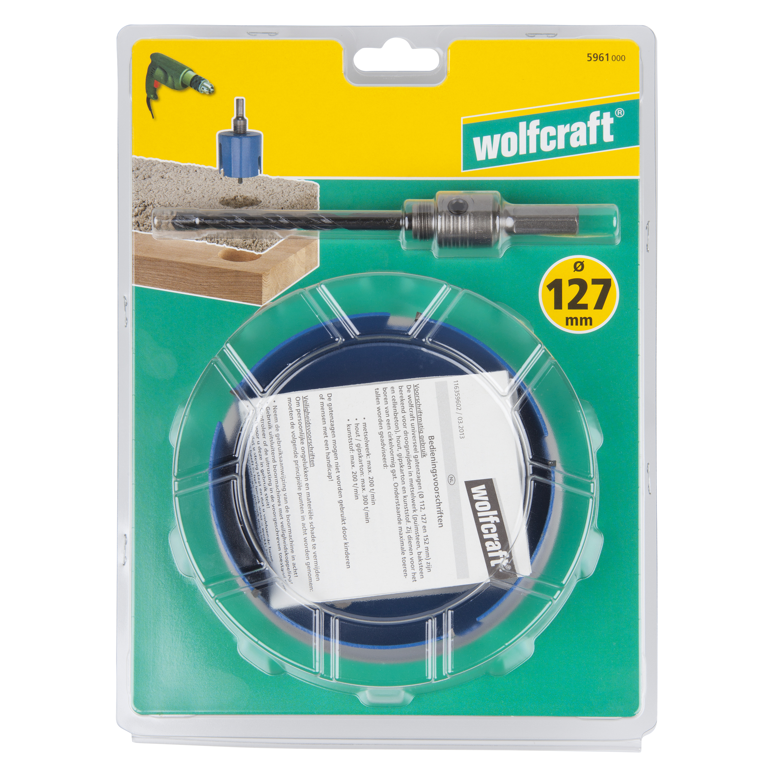 Otwornica 127 mm 5961000 WOLFCRAFT - 3
