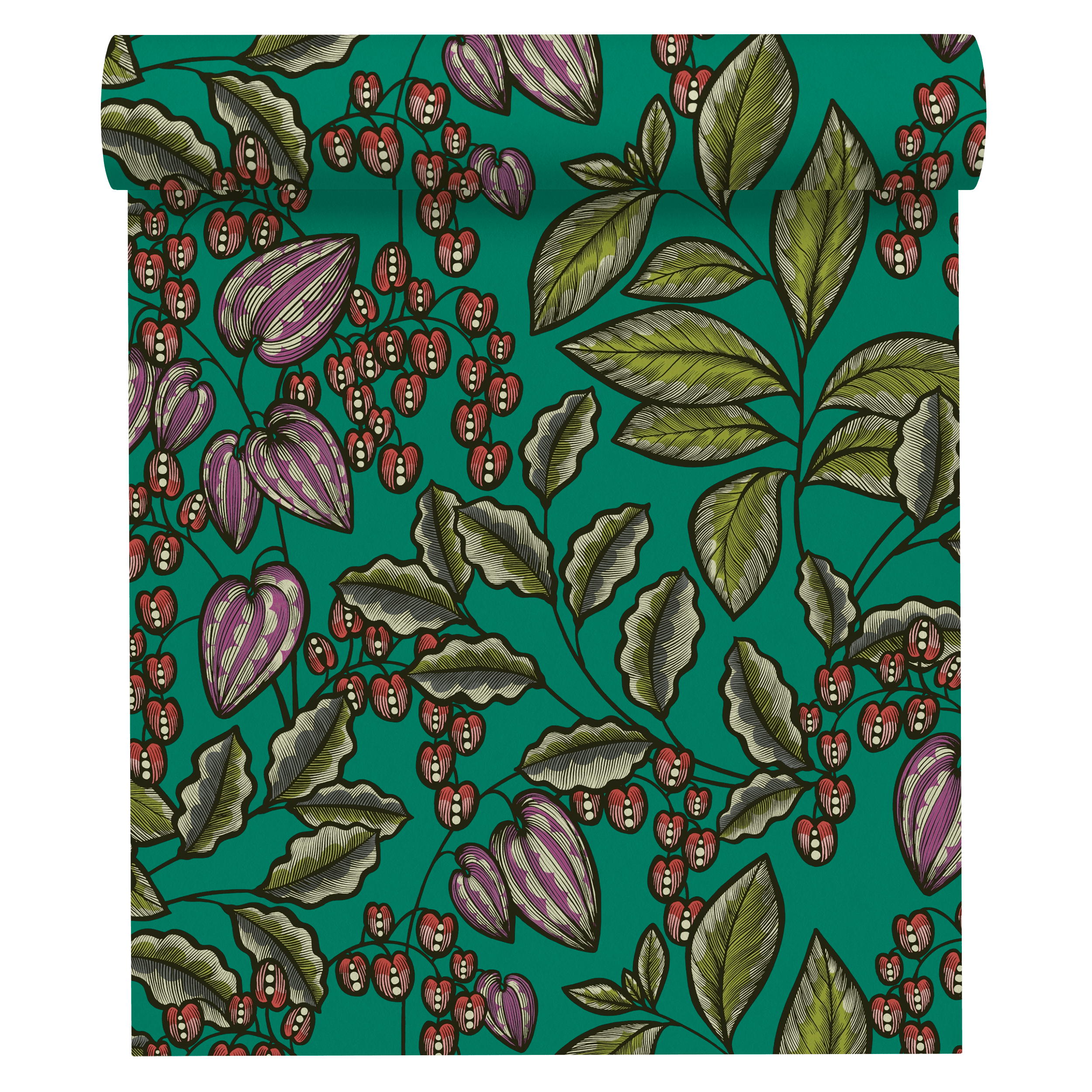 Tapeta Floral Impression 377547 zielona winylowa na flizelinie - 2