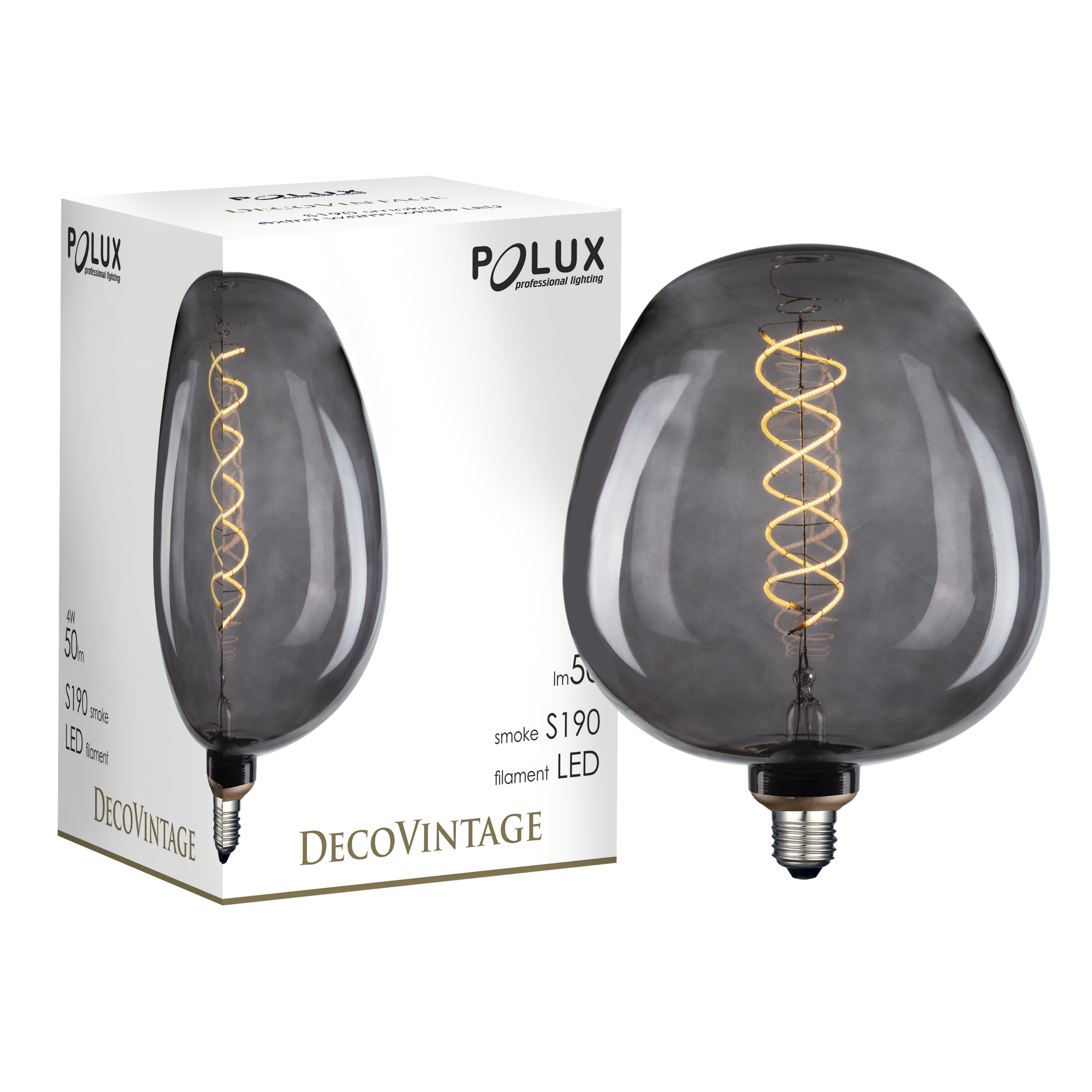 Żarówka dekoracyjna LED E27 4 W 50 lm przydymiona Polux