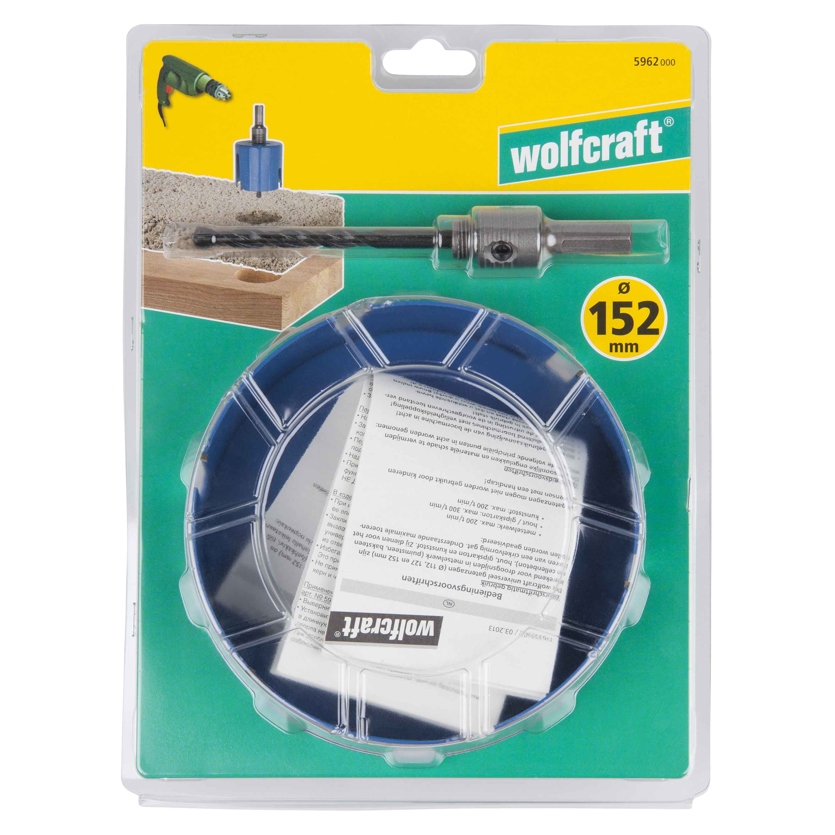 Otwornica uniwersalna HEX 152 mm 5962000 WOLFCRAFT - 3