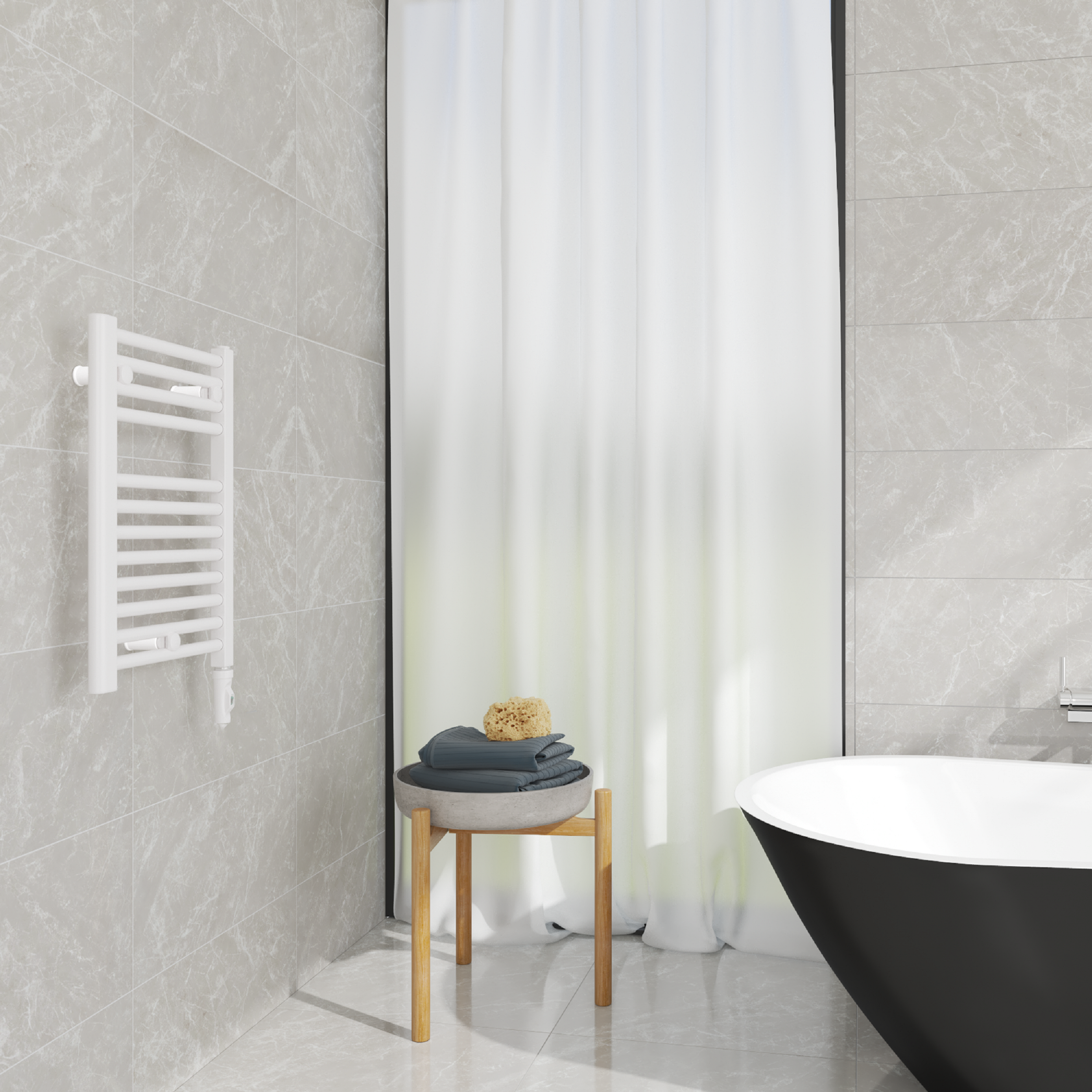 Grzejnik elektryczny 69x40 cm Biały 250W EQUATION - 2