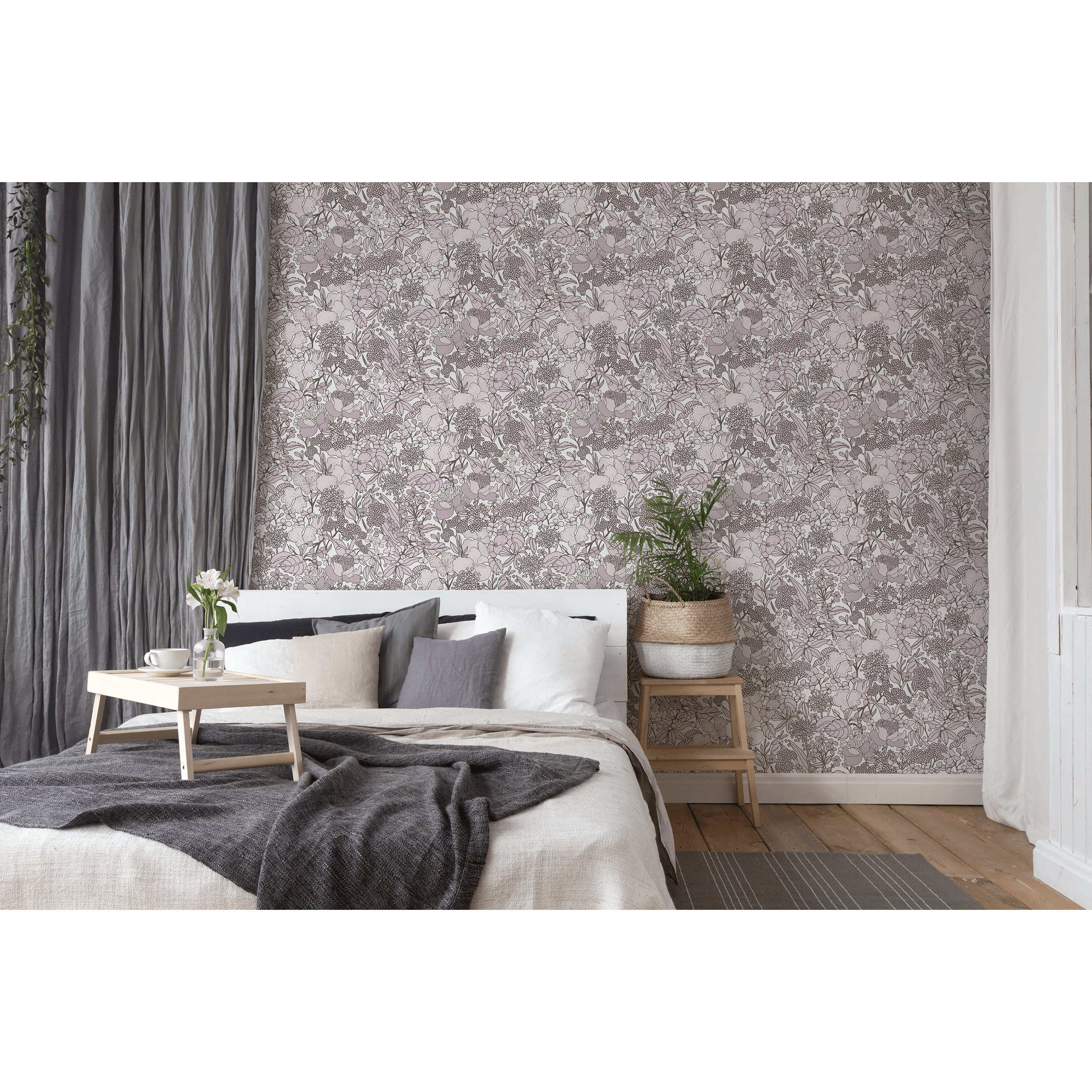 Tapeta Floral Impression 377565 różowa winylowa na flizelinie