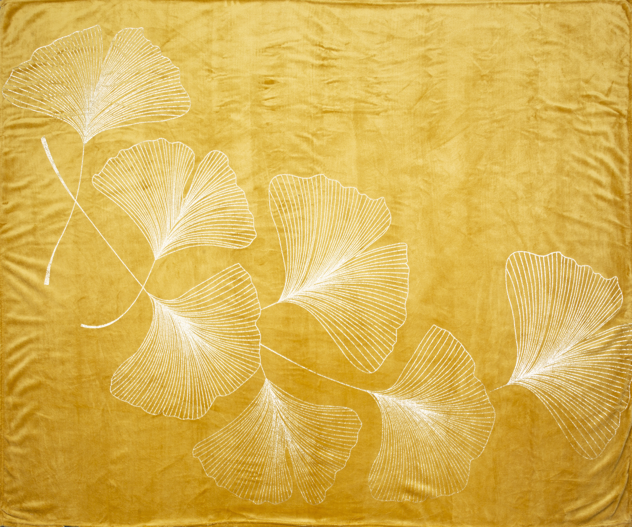 Koc Ginko miodowy żółty 150 x 200 cm - 4
