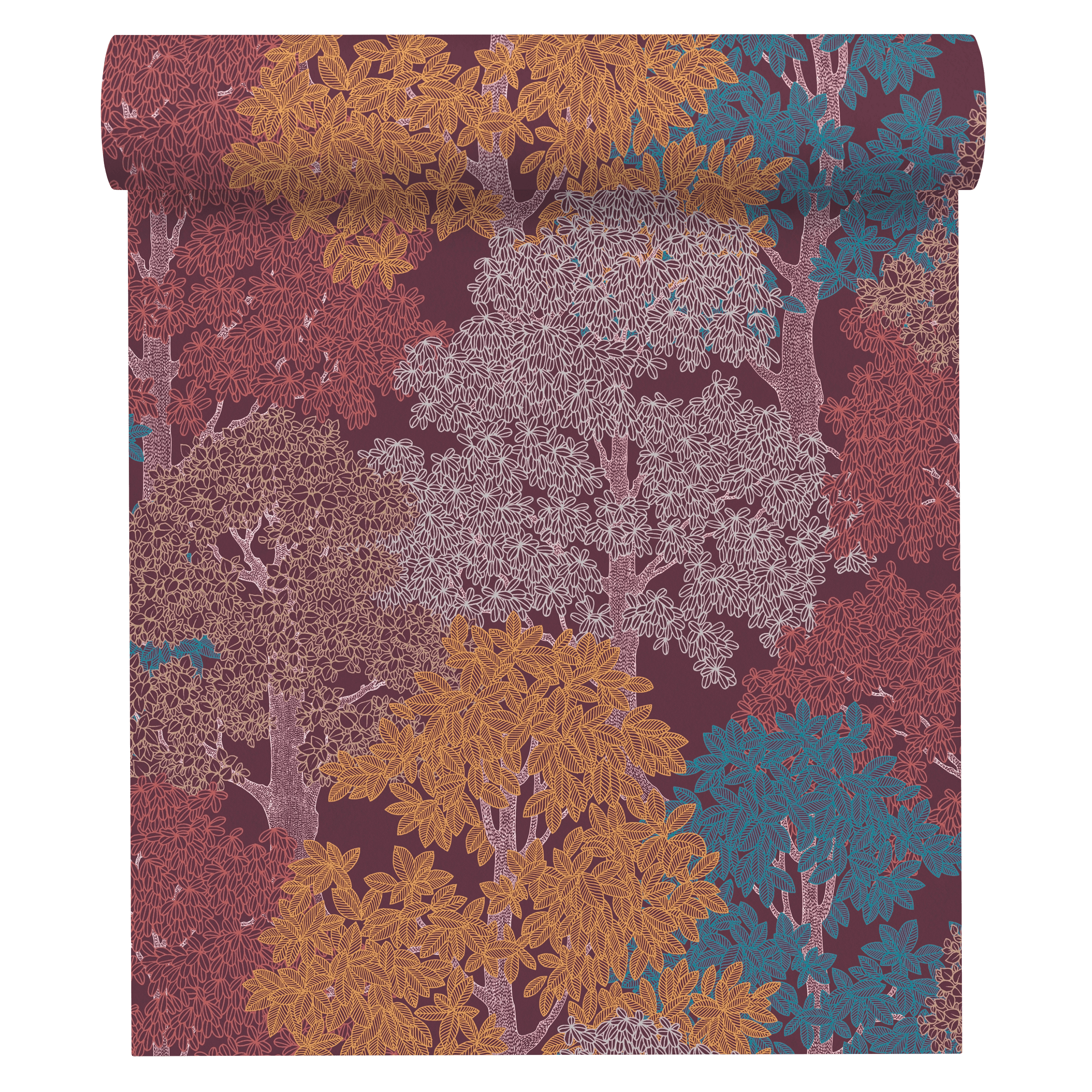 Tapeta Floral Impression 377533 bordowa winylowa na flizelinie - 2