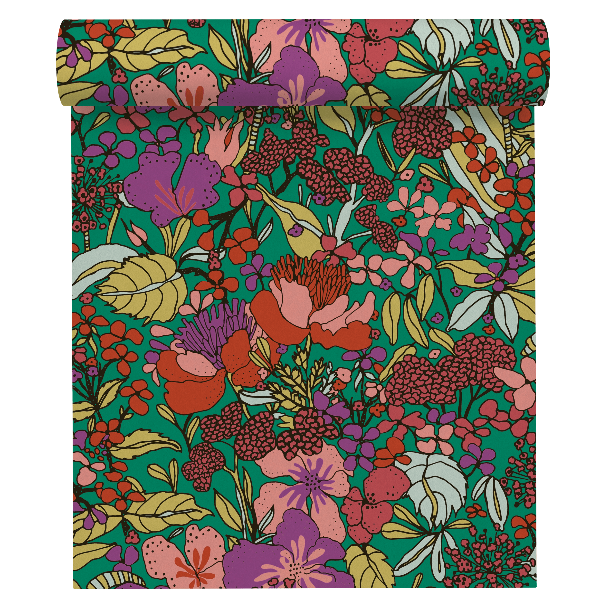 Tapeta Floral Impression 377561 zielona winylowa na flizelinie