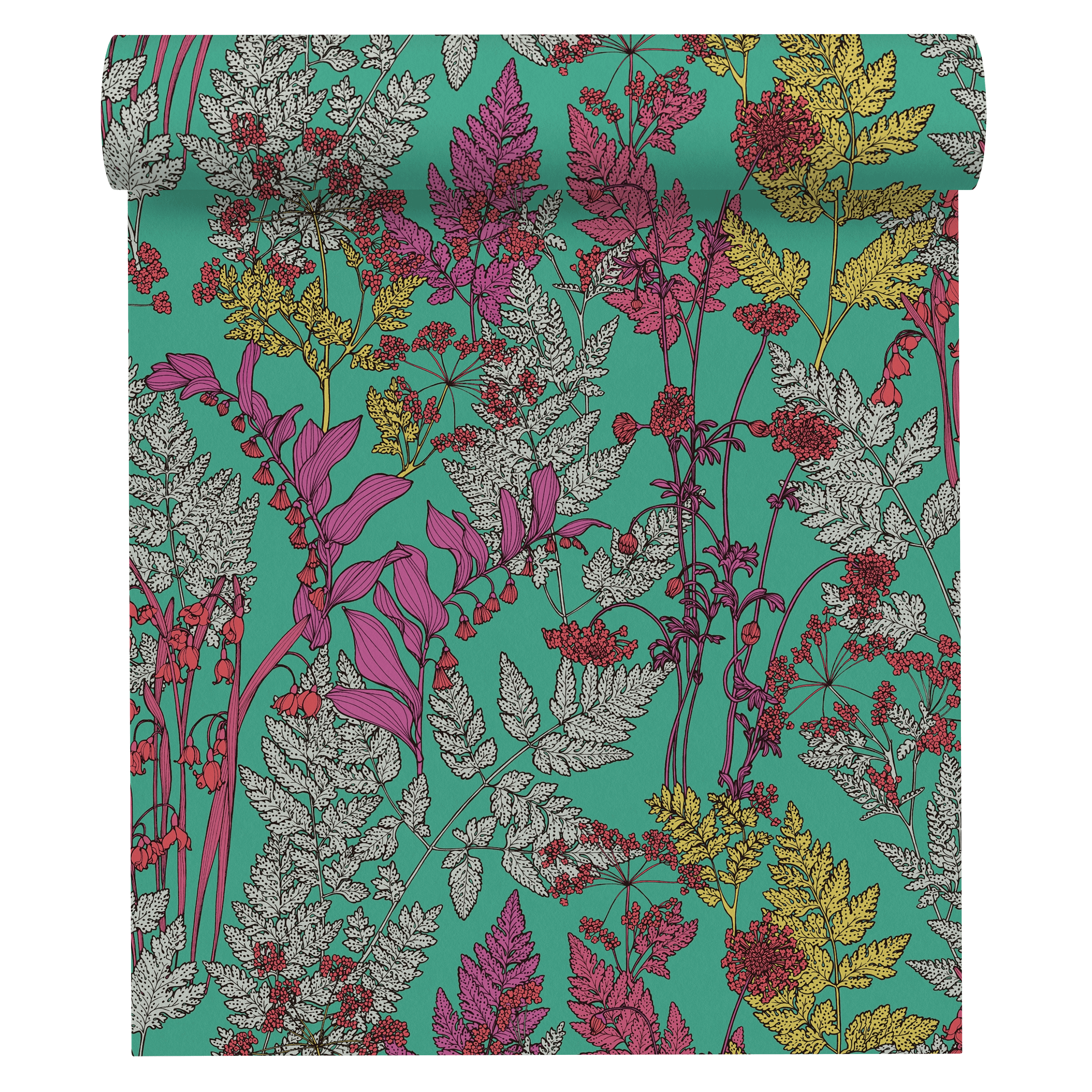 Tapeta Floral Impression 377516 zielona winylowa na flizelinie