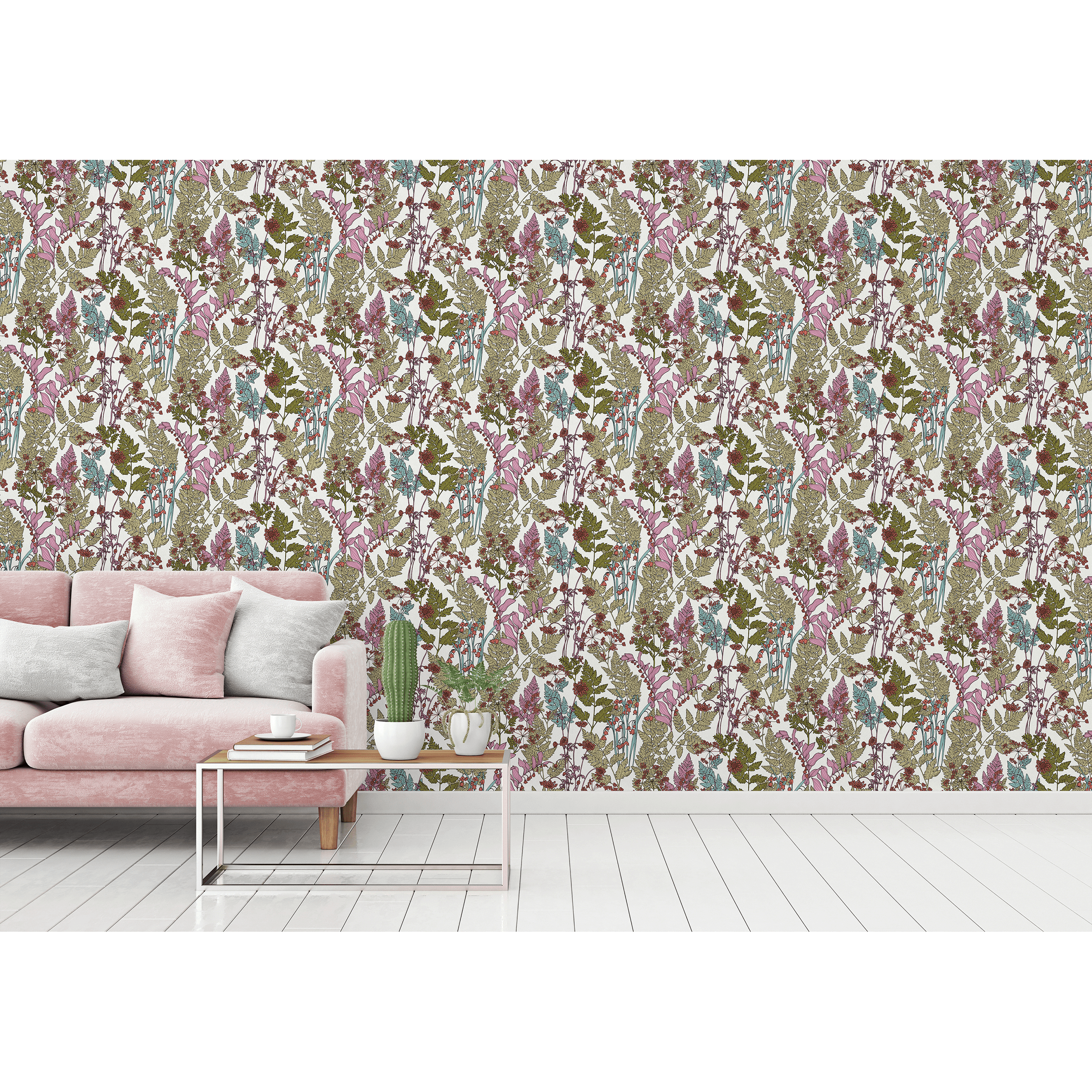 Tapeta Floral Impression 377513 beżowo-zielona winylowa na flizelinie