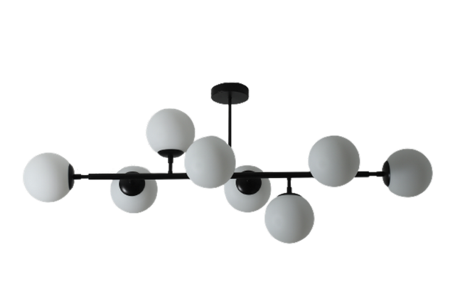 Lampa wisząca Dorado czarna 8 x E14 Light Prestige