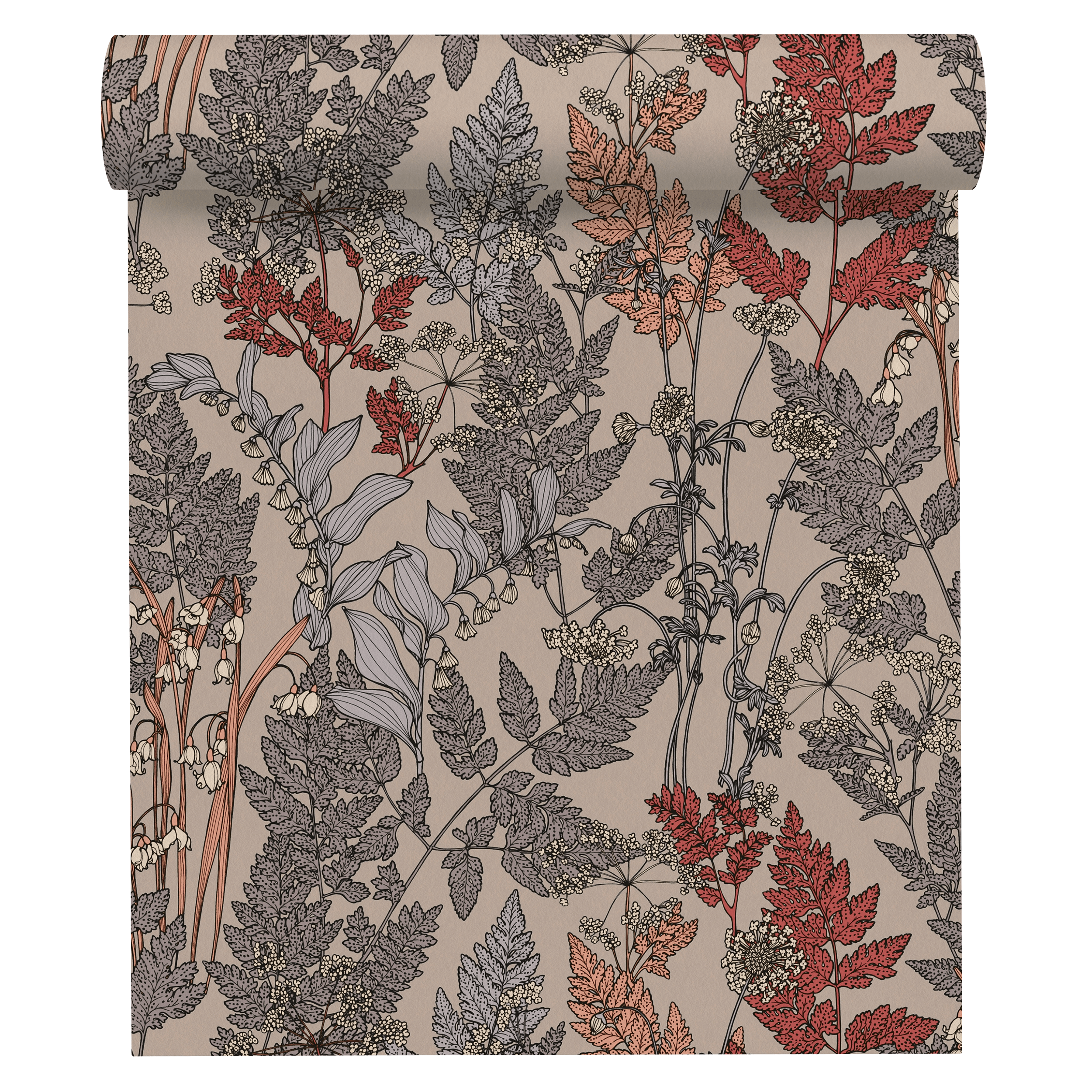 Tapeta Floral Impression 377482 ciemnoczerwona winylowa na flizelinie