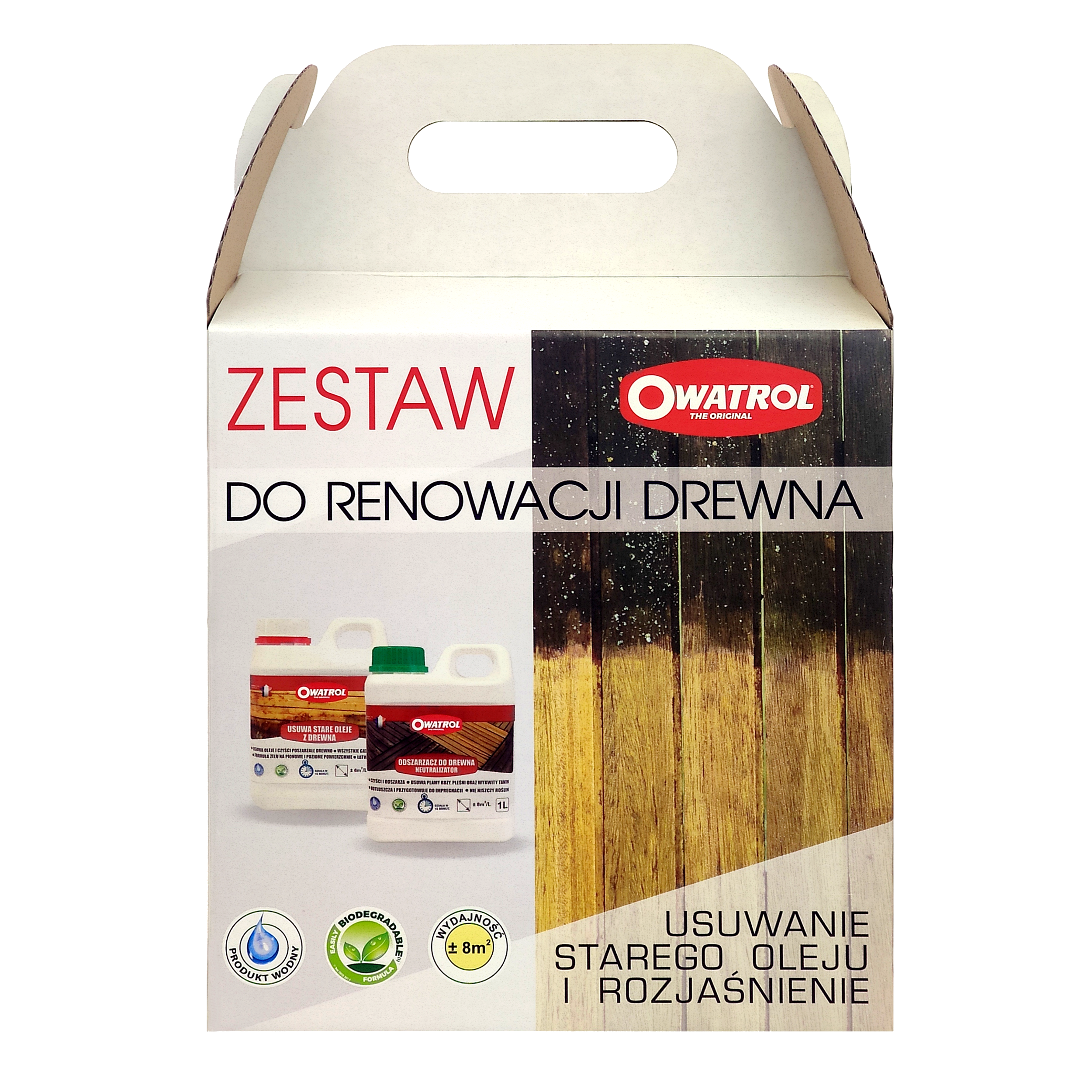 Zestaw do renowacji drewna 2 l usuwanie starego oleju, rozjaśnienie OWATROL