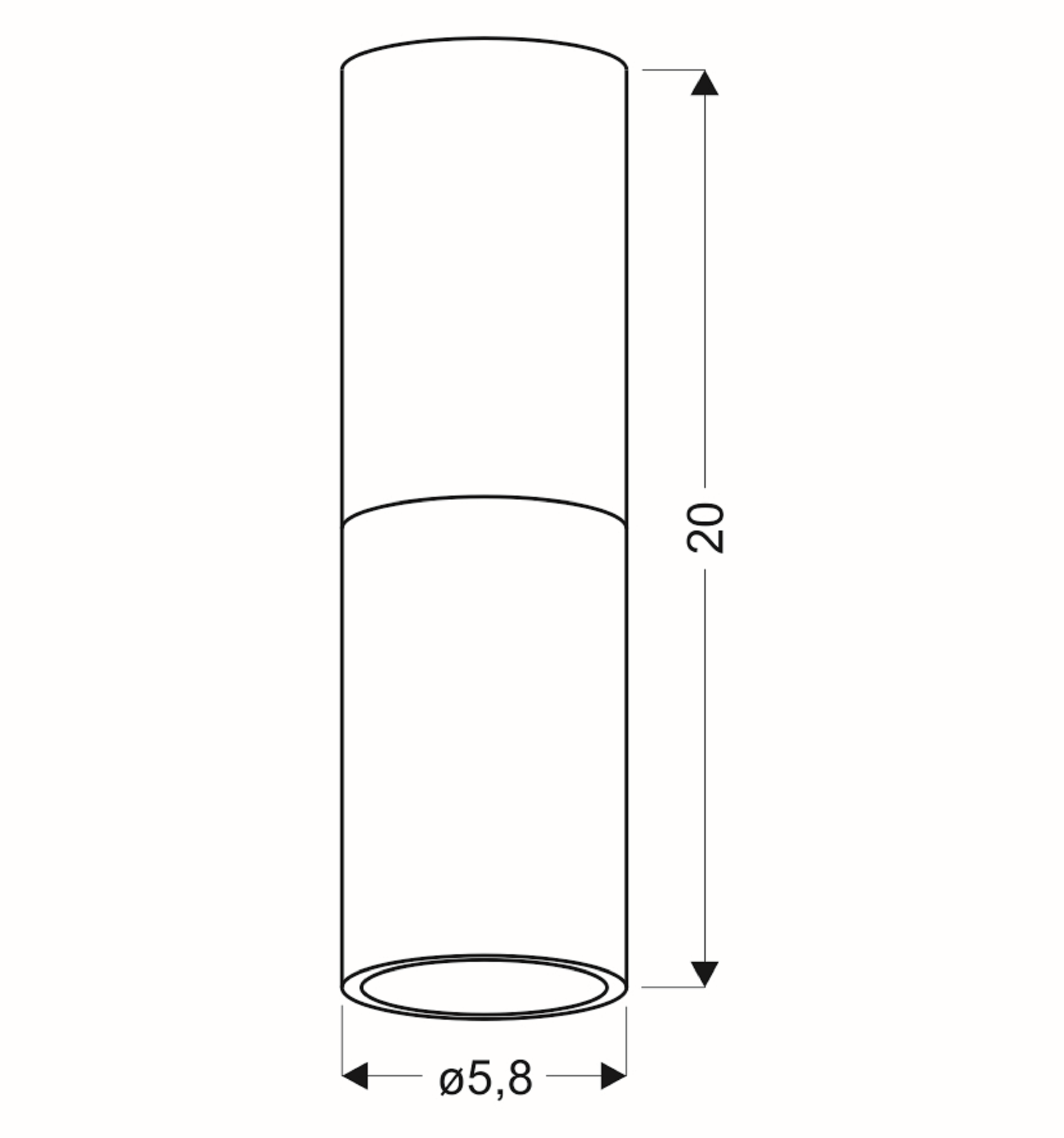 Oprawa natynkowa Tuba IP20 śr. 5.8 cm czarno-złota GU10 Candellux - 3