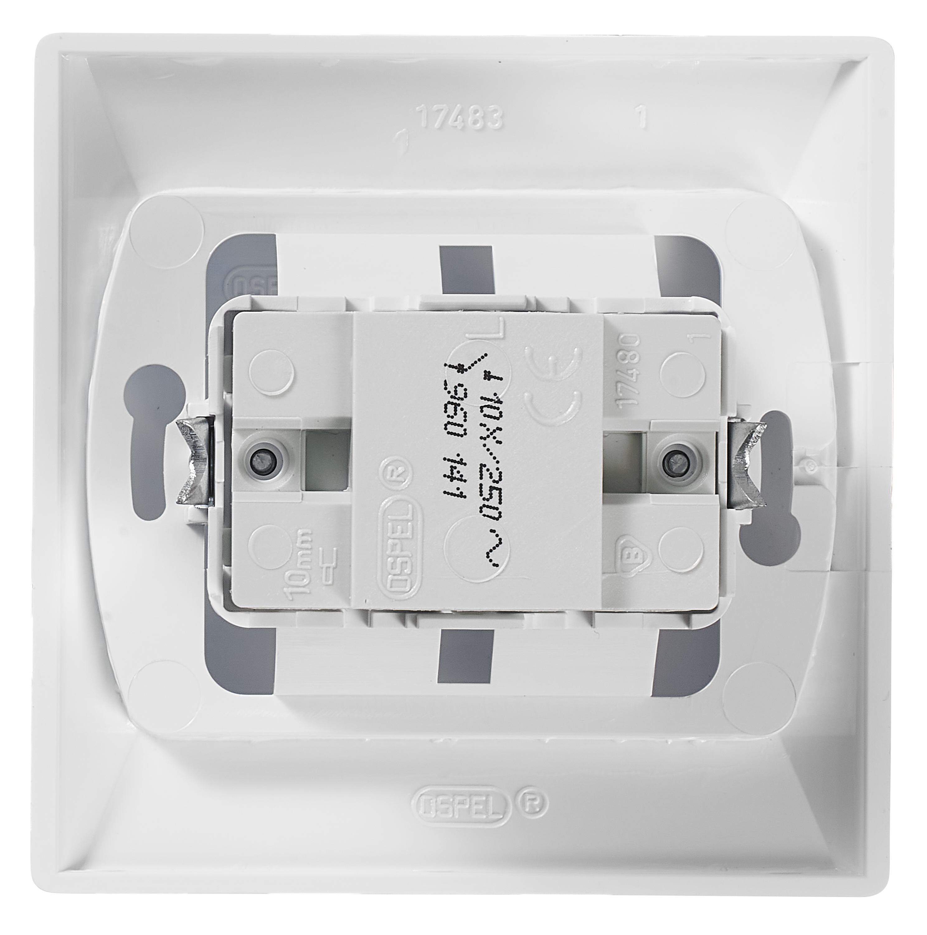 Włącznik pojedynczy AKCENT Biały OSPEL - 10