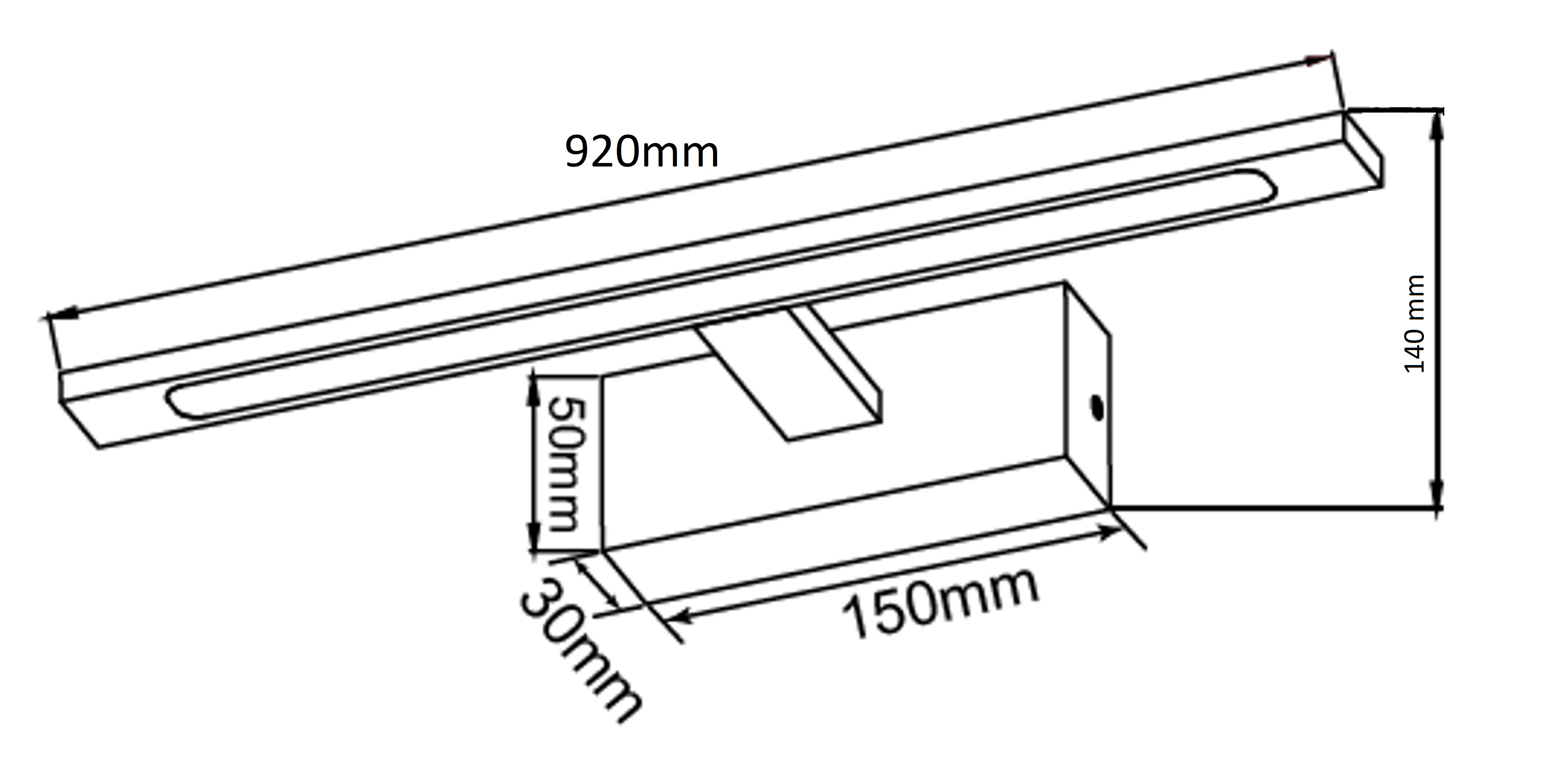 Kinkiet łazienkowy ISLA IP44 92 cm chrom LED LIGHT PRESTIGE - 3