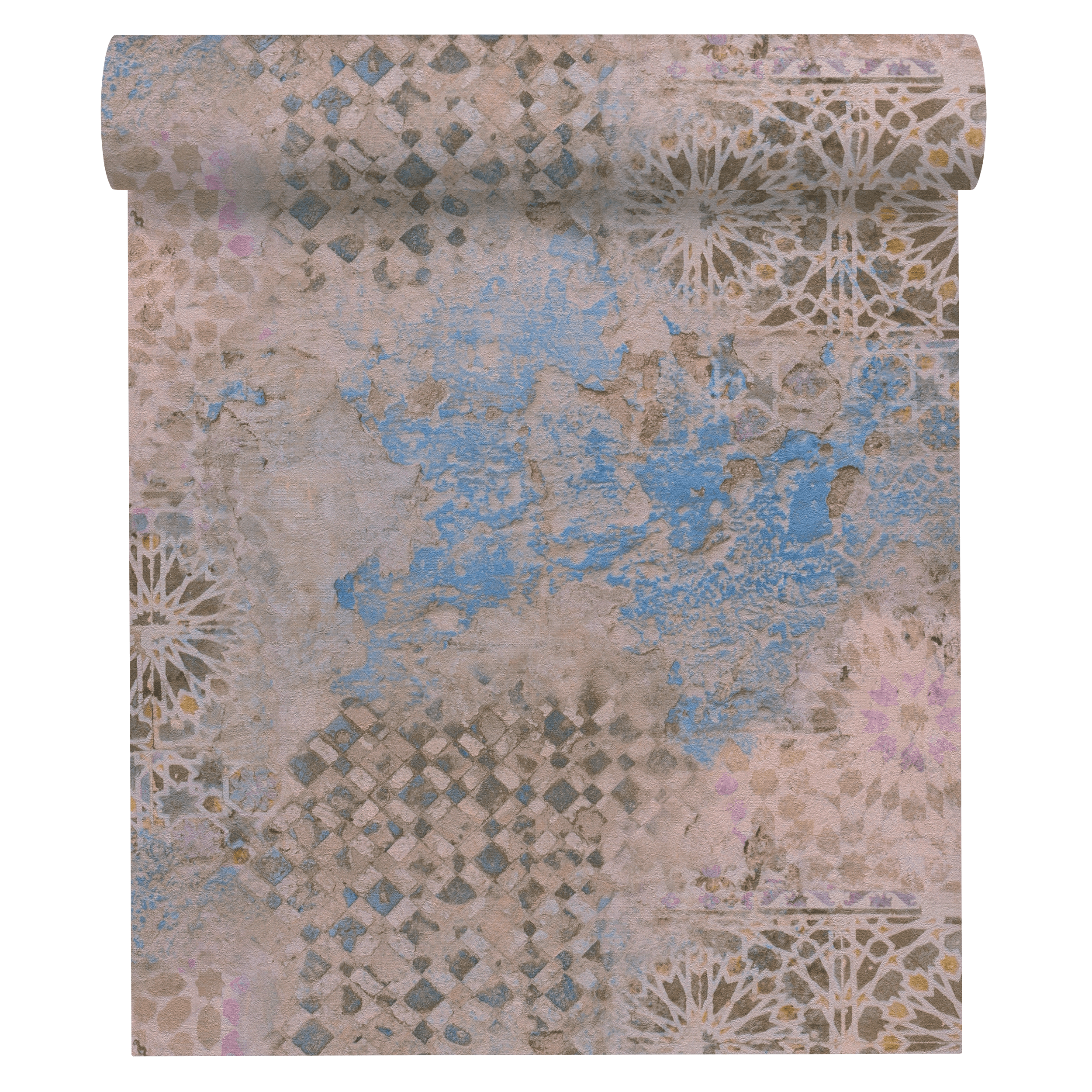 Tapeta Metropolitan 378581 niebieska winylowa na flizelinie