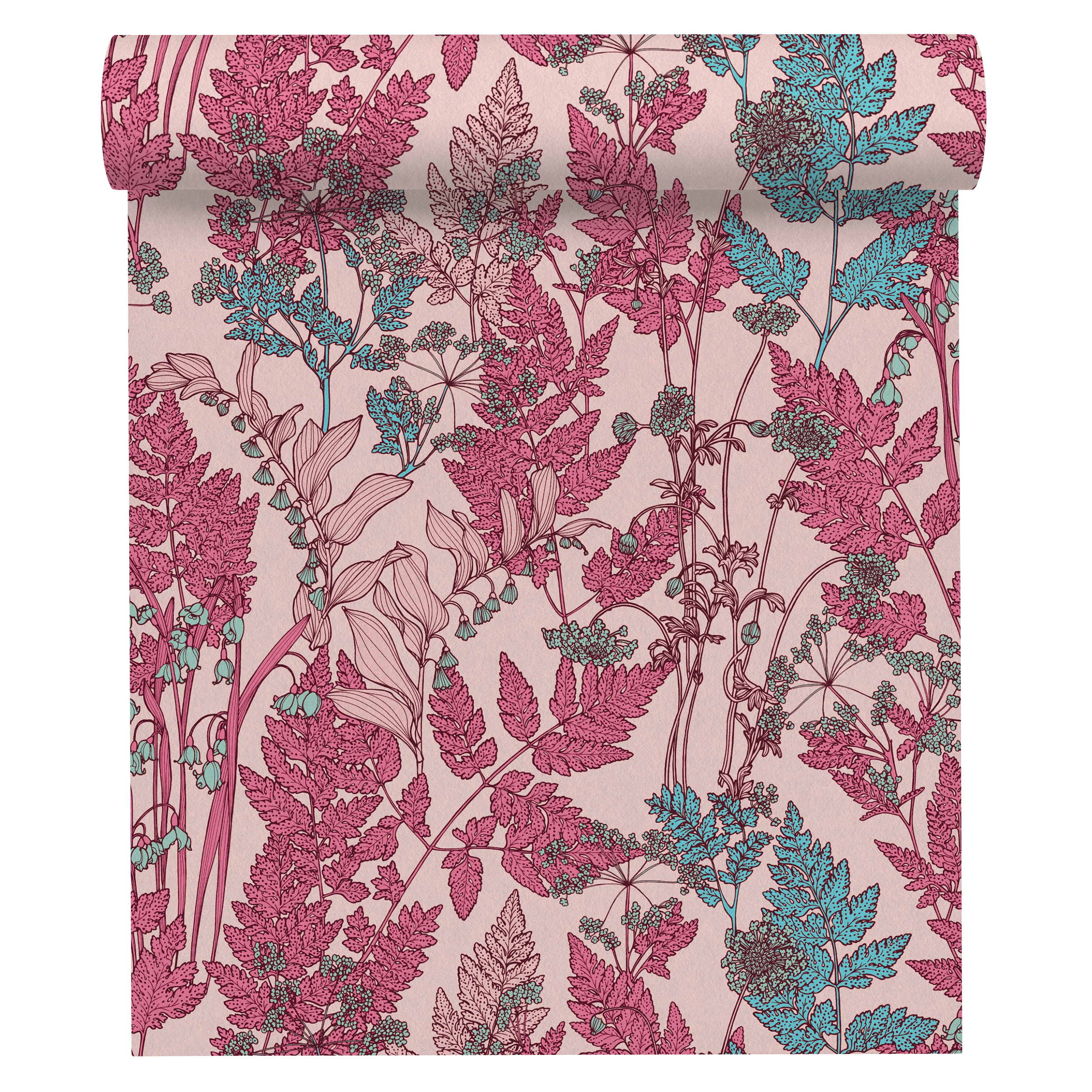 Tapeta Floral Impression 377518 różowa winylowa na flizelinie