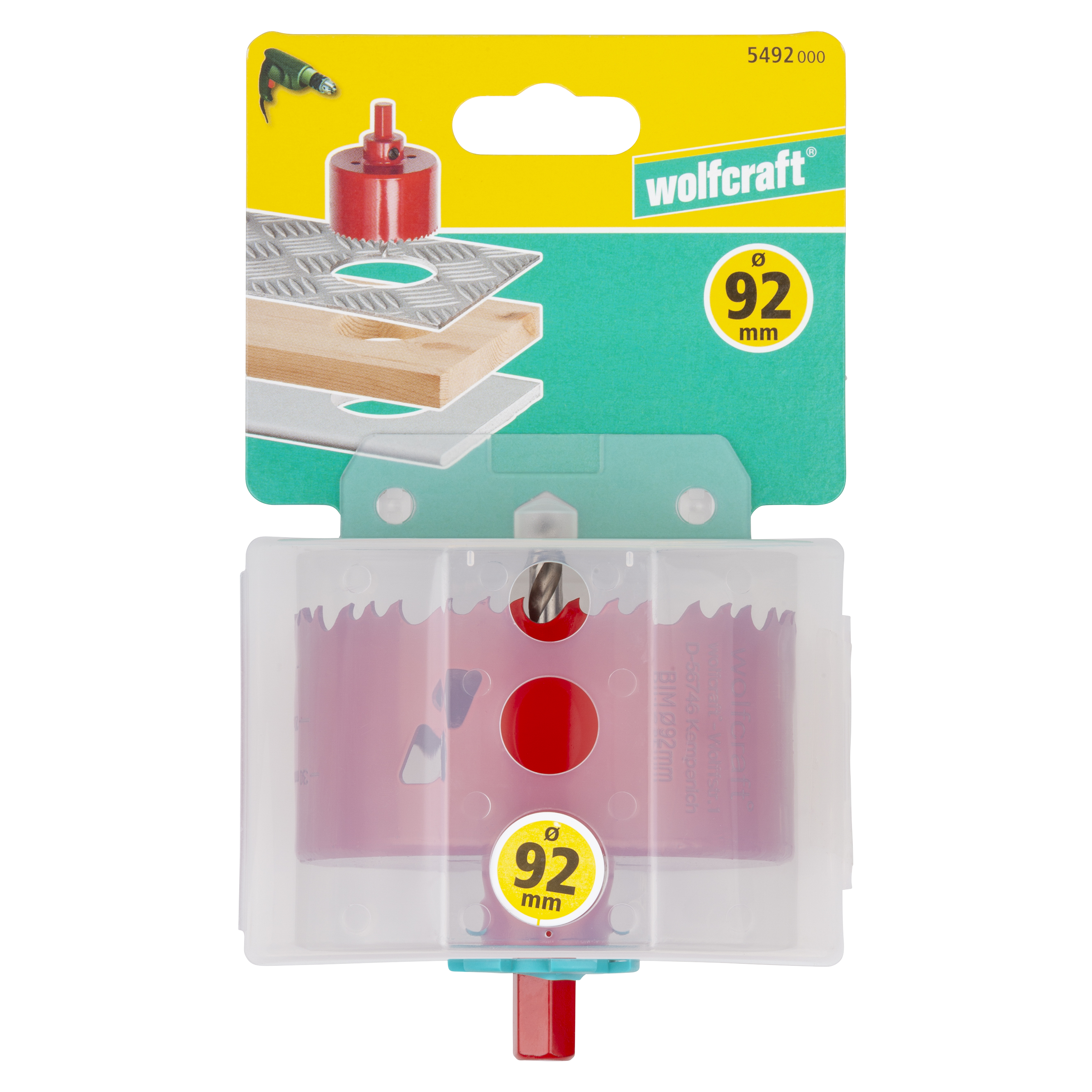 Sierra de corona WOLFCRAFT de 92 mm de diámetro 6 caras - 3