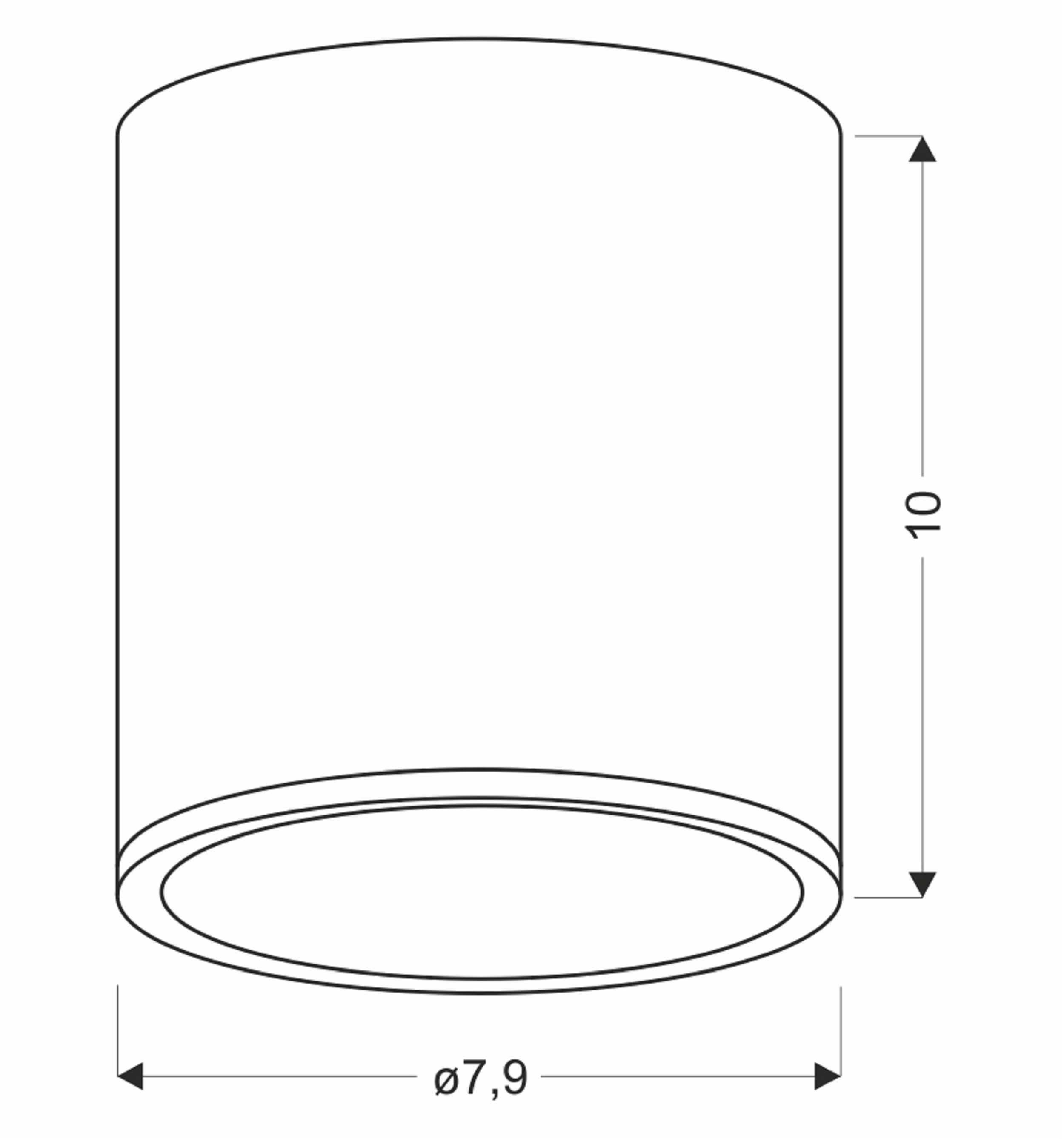 Oprawa natynkowa Tuba IP20 śr. 7.9 cm drewno GU10 Candellux - 4