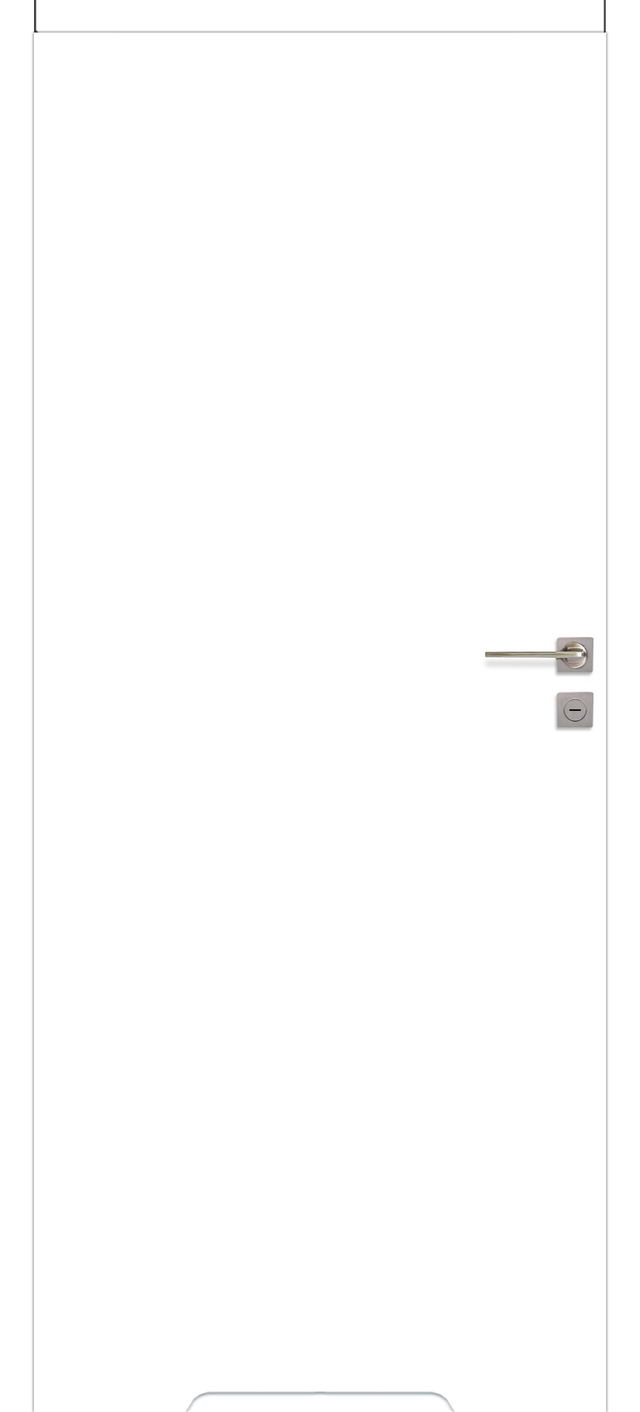 Drzwi wewnętrzne pełne bezprzylgowe łazienkowe z podcięciem wentylacyjnym Basic 80 Białe PP Voster