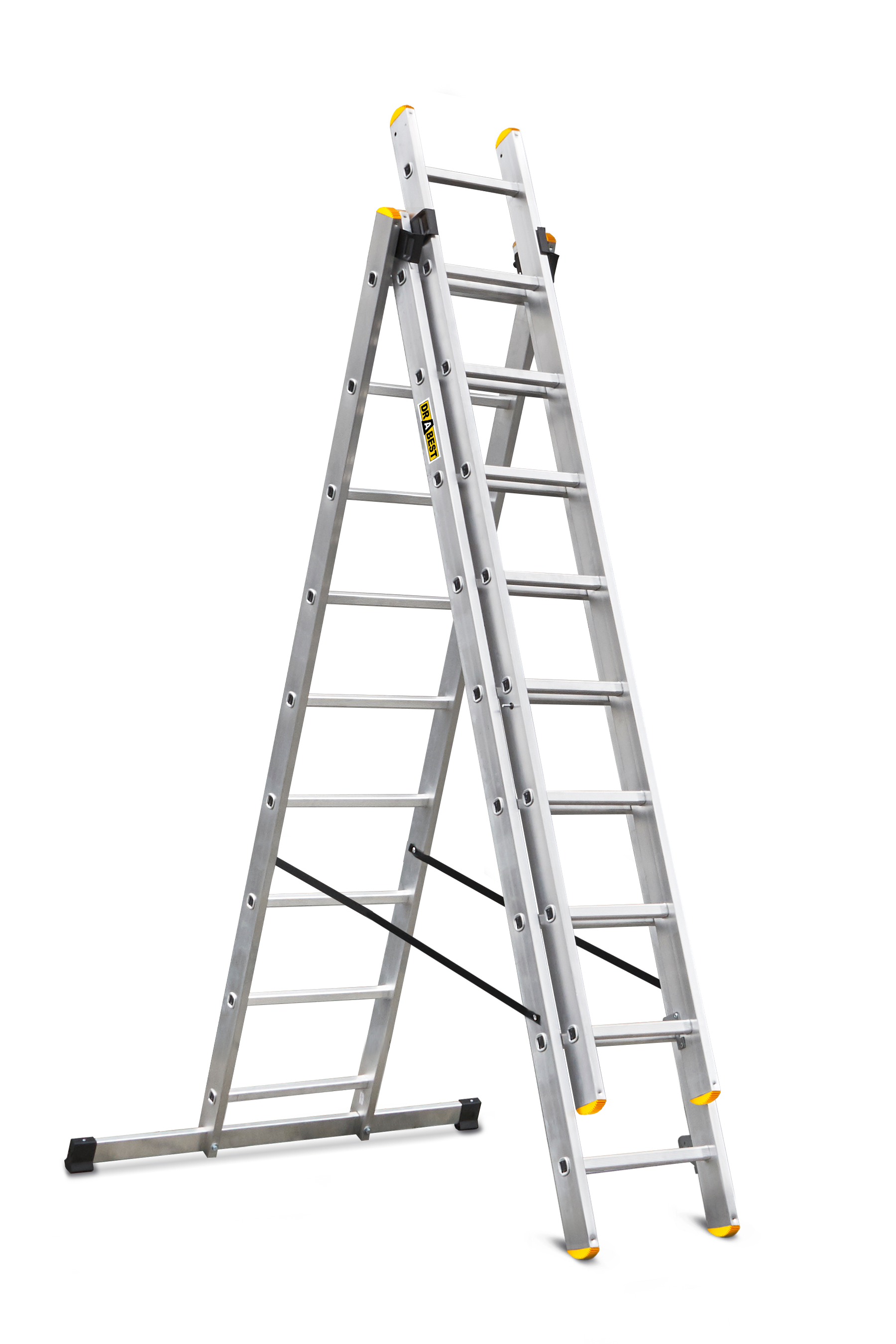 Drabina aluminiowa 3-cześciowa wielofunkcyjna Pro 3x9 Drabest