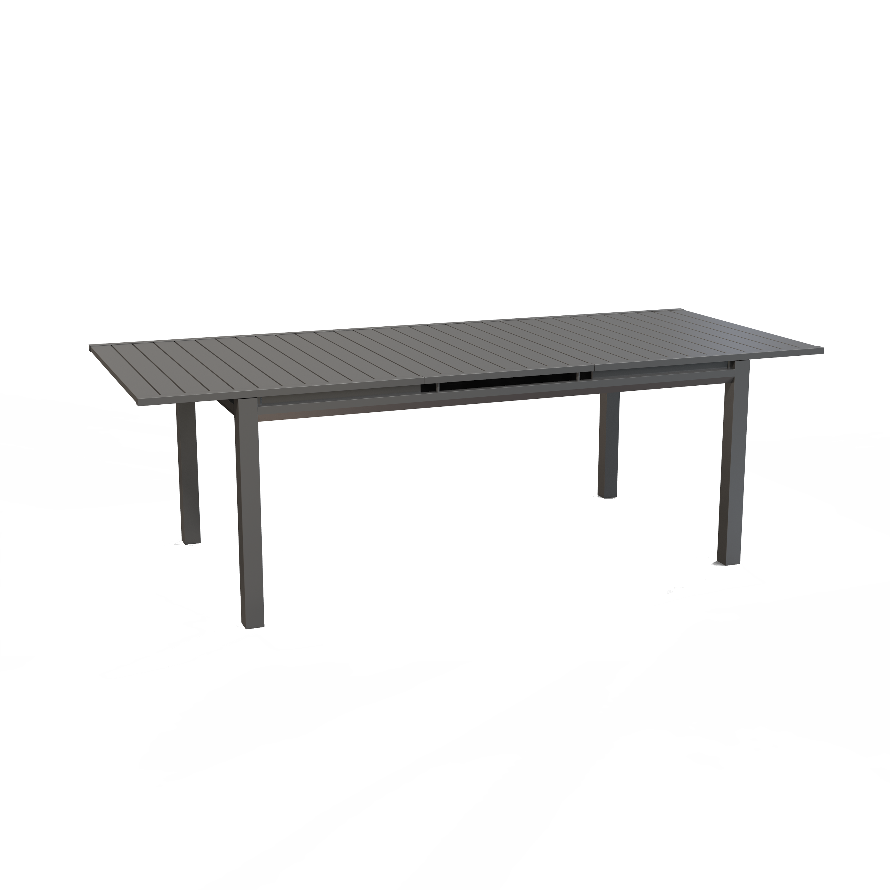 Mesa de jardín extensible naterial odyssea ii full antracita 180/240x76,5x100 cm