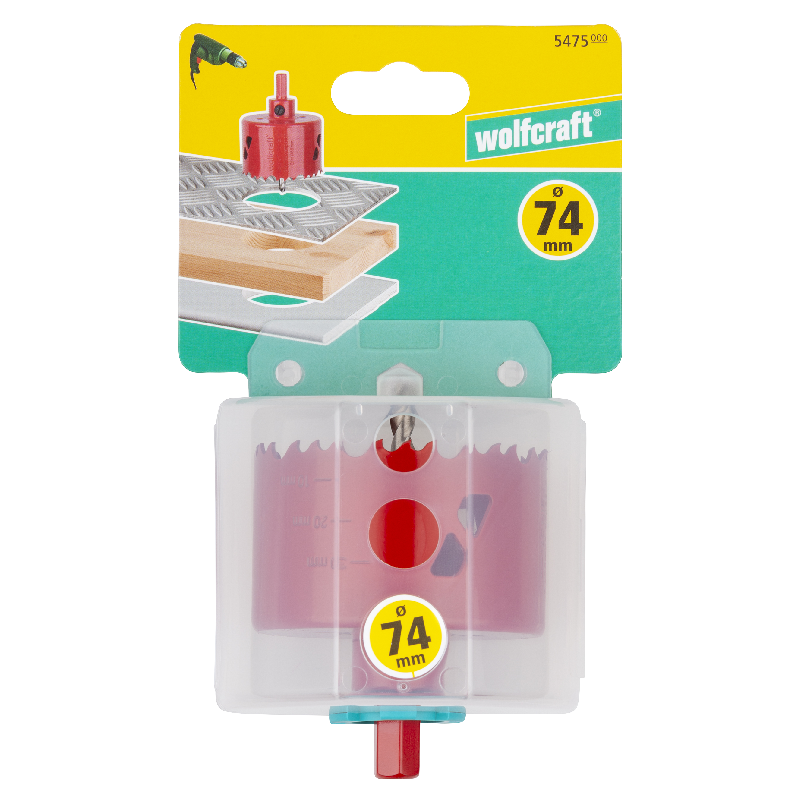 Otwornica do metalu 74 mm z wiertłem HSS 5475000 WOLFCRAFT - 3