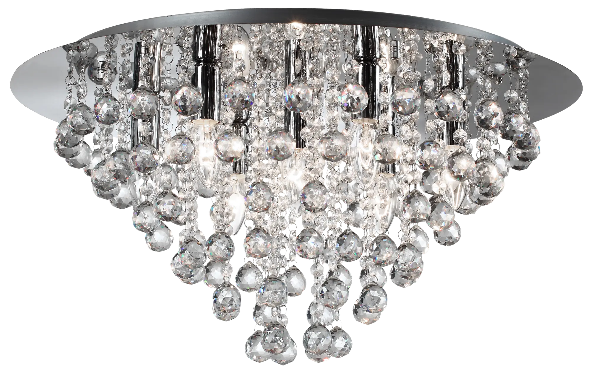 Lampa sufitowa London srebrna 7 x E14