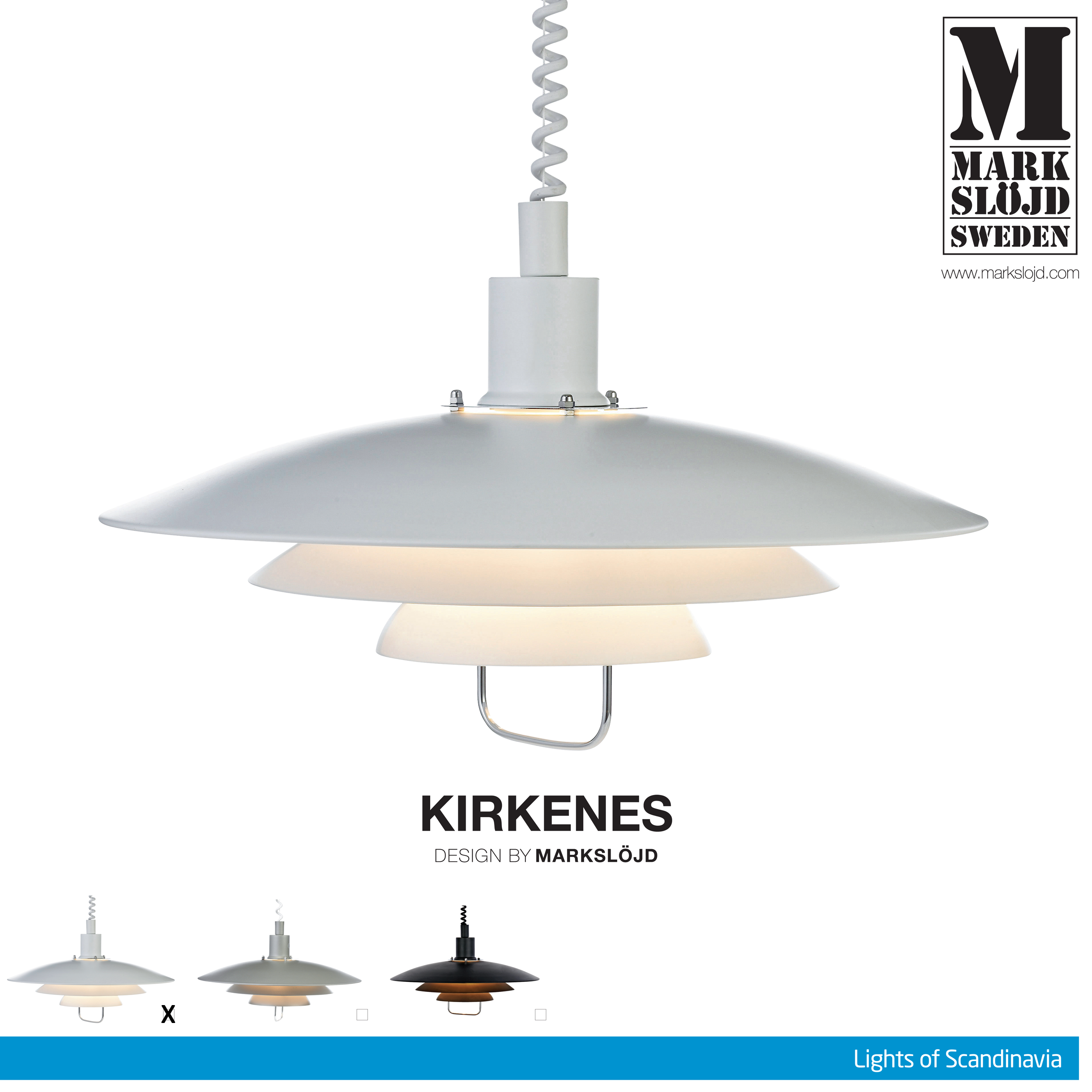 Lampa wisząca Krikens biała E27