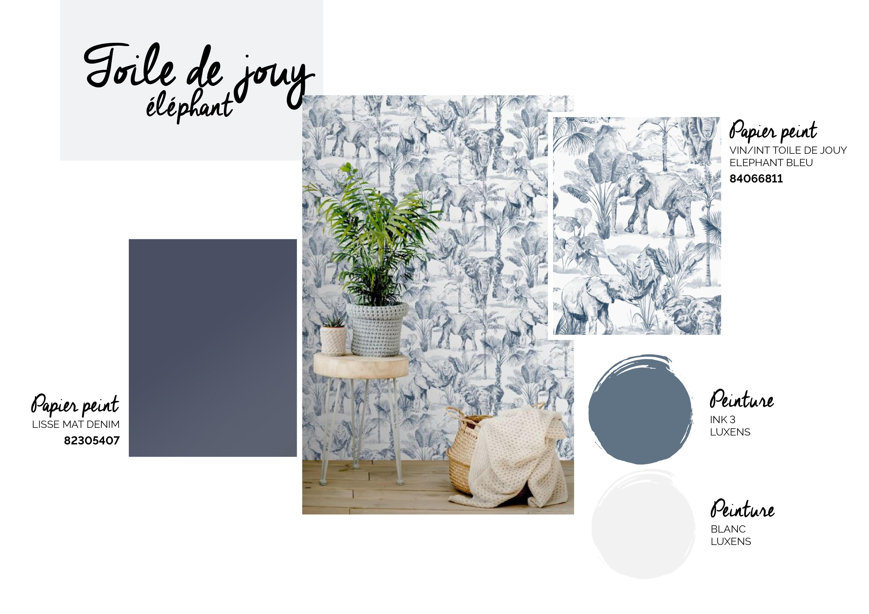 Papier peint intissé Lisse mat INSPIRE bleu denim - 6