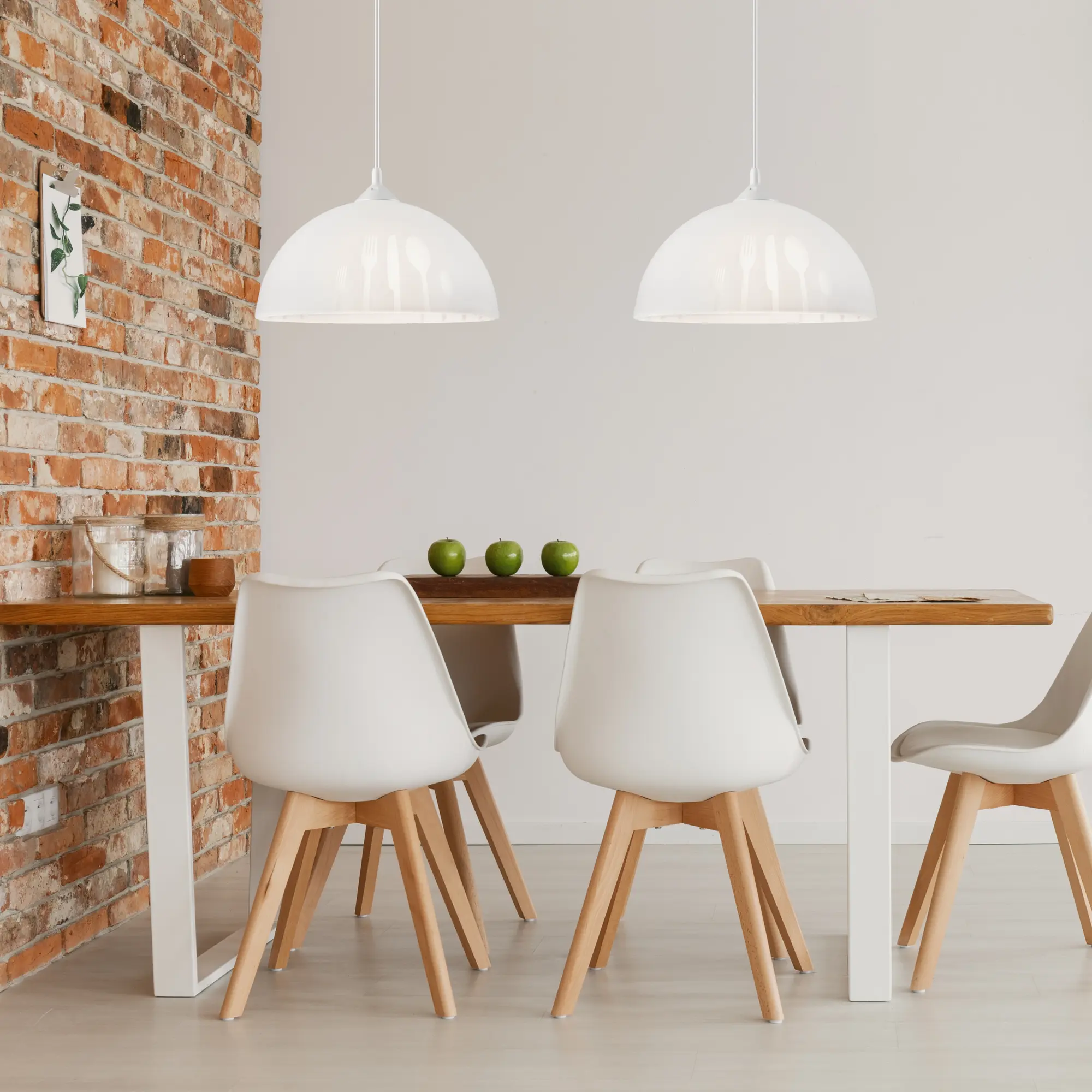 Lampa wisząca Apetite biała E27 Lamkur - 3