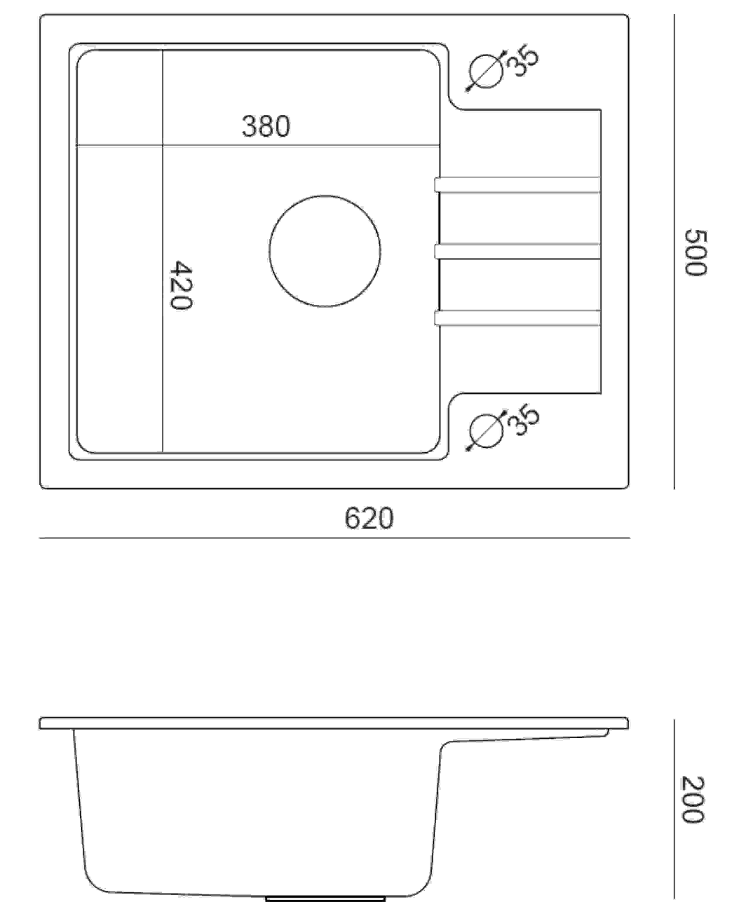 Zlewozmywak granitowy Carlo Quadron - 3