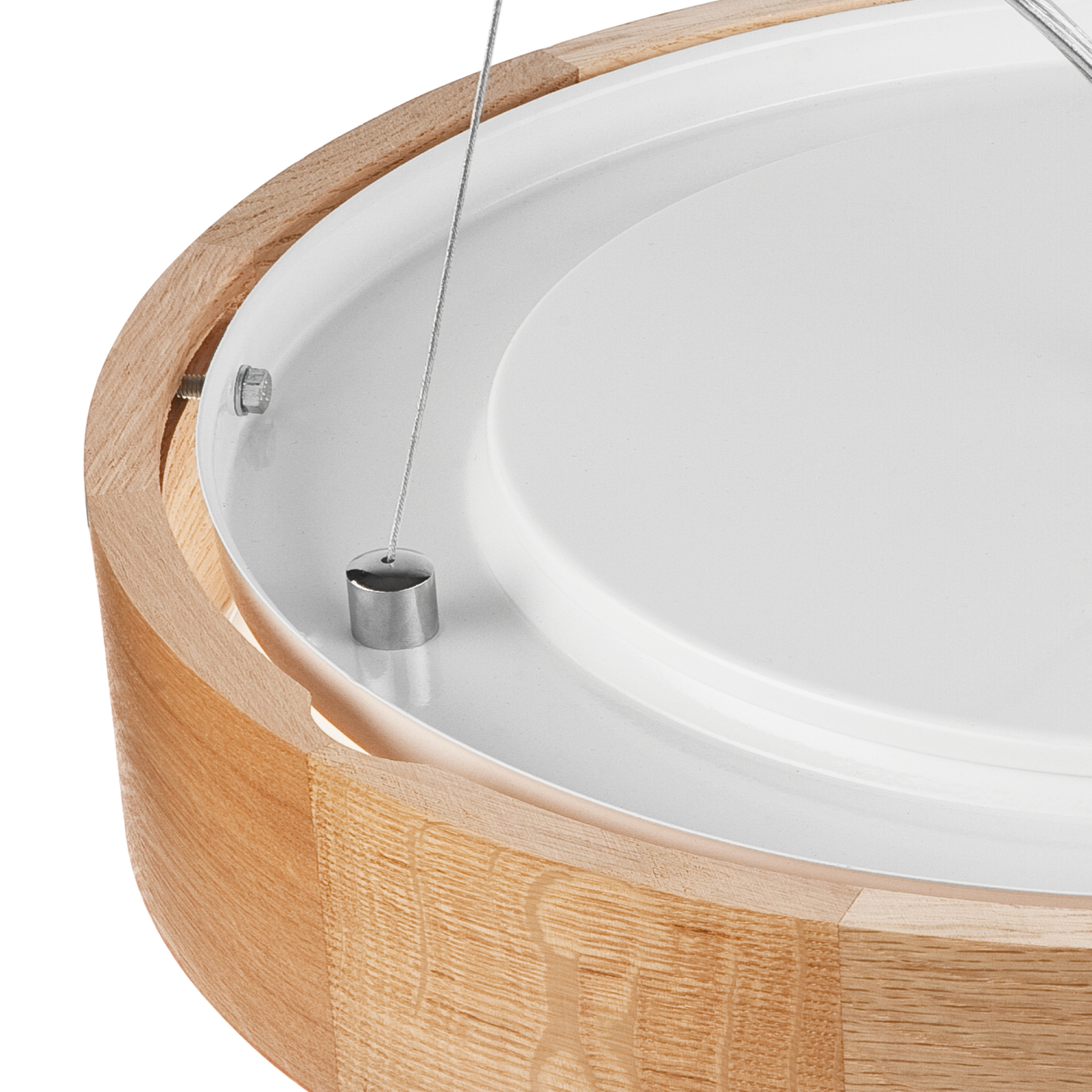 Lampa wisząca Eveline dąb E27 Lamkur - 6